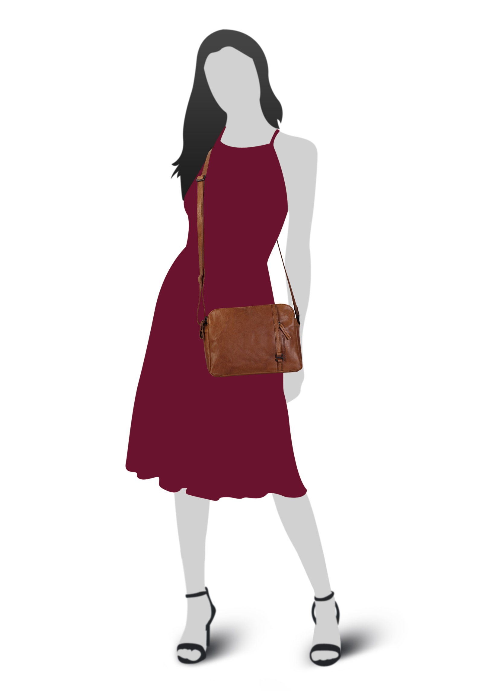 Spikes & Sparrow Umhängetasche echt Leder