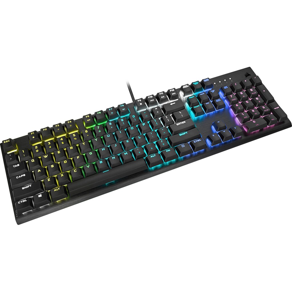 Corsair Gaming-Tastatur »K60 RGB PRO Low Profile«, (Ziffernblock-ausklappbare Füße)
