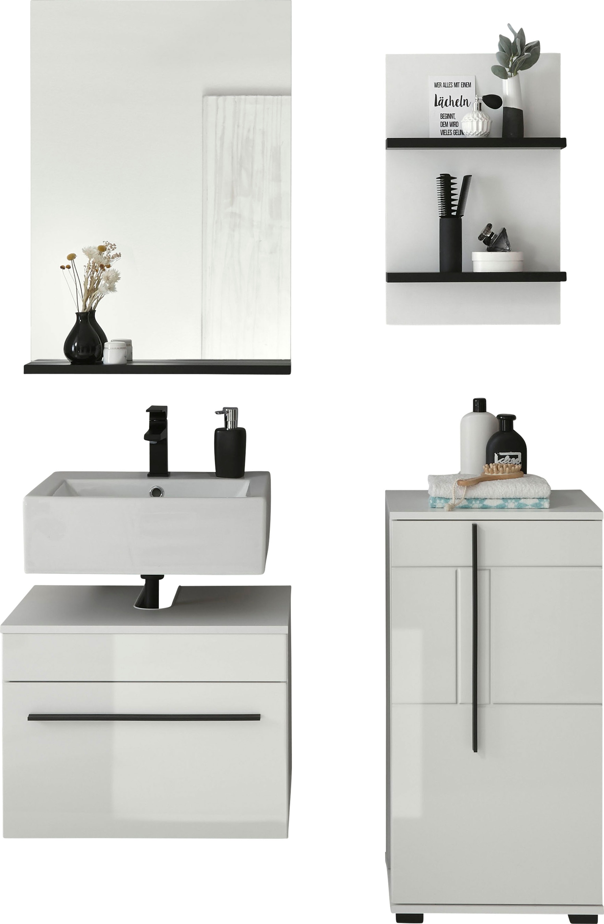 INOSIGN Badmöbel-Set »Cantara, Bad im modernen Design, 4-teiliges Badezimme günstig online kaufen