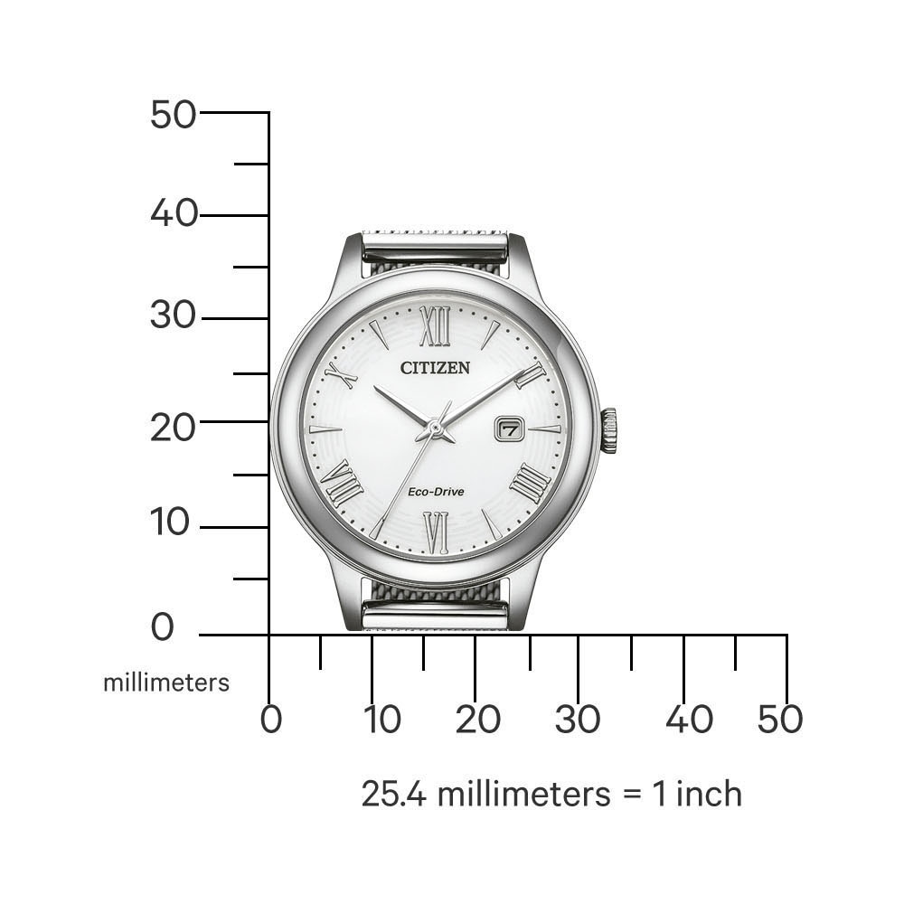 Citizen Solaruhr, Armbanduhr, Damenuhr, Edelstahlarmband, analog, Datum, Eco-Drive