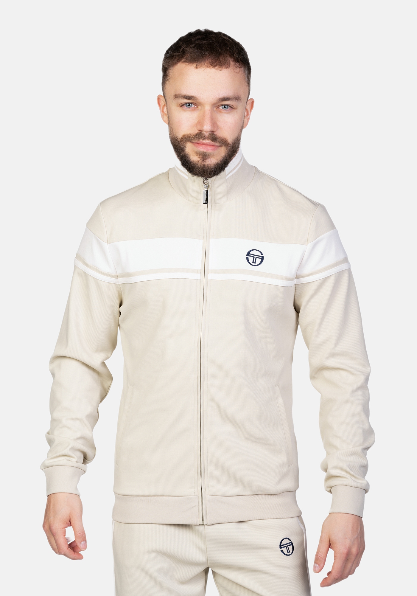 Sergio Tacchini Trainingsjacke »DAMARINDO TRACK TOP Herren«, ohne Kapuze, Trainingsjacke Herren, leichte Jacke, Retro, Sportjacke, Outdoor, Sale