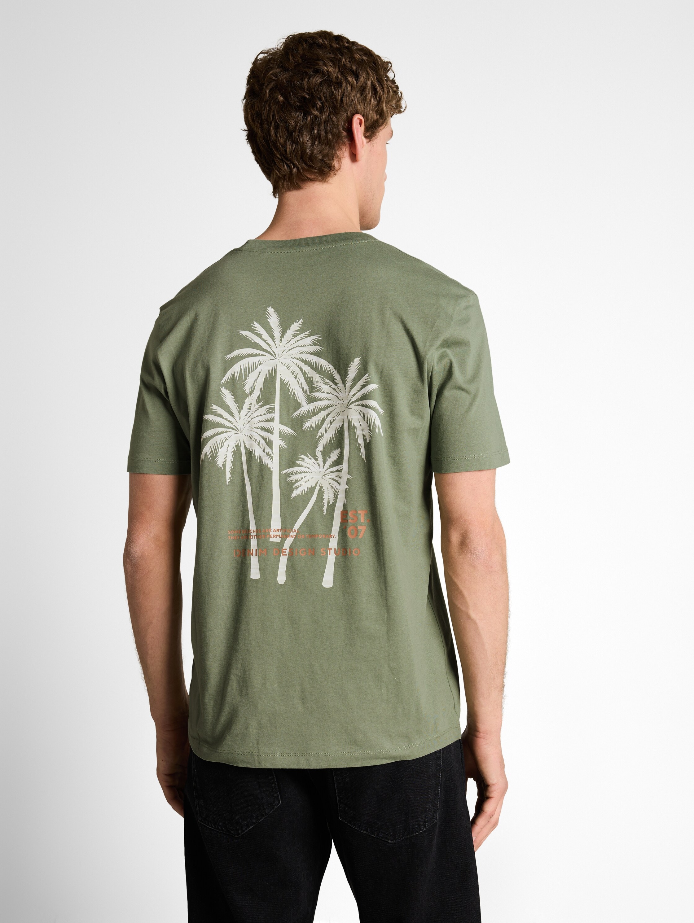 TOM TAILOR Denim Kurzarmshirt mit großem Rückenprint