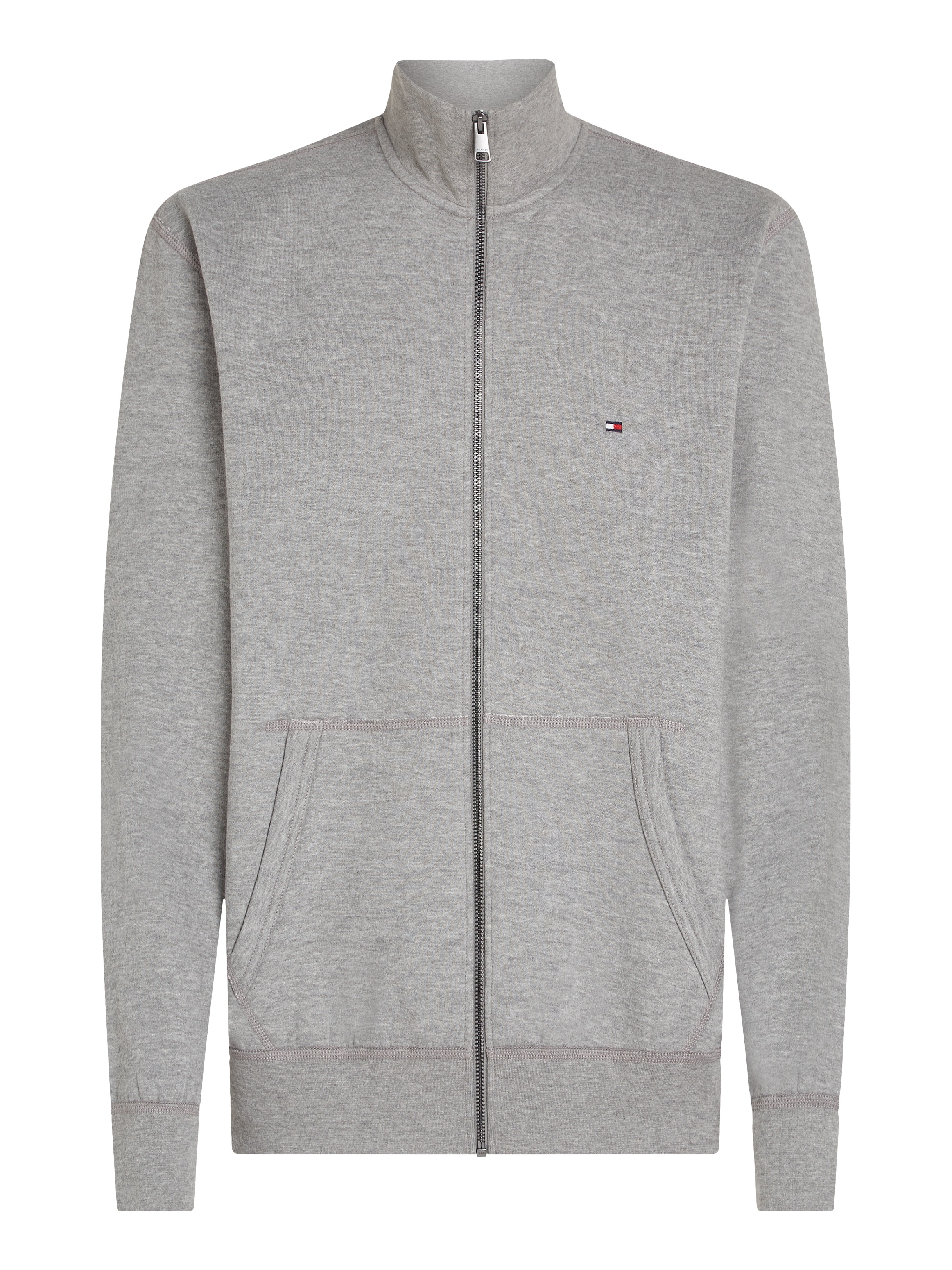 Tommy Hilfiger Sweatjacke »ESSENTIAL FLEECE ZT STAND COLLAR«, mit Logostickerei