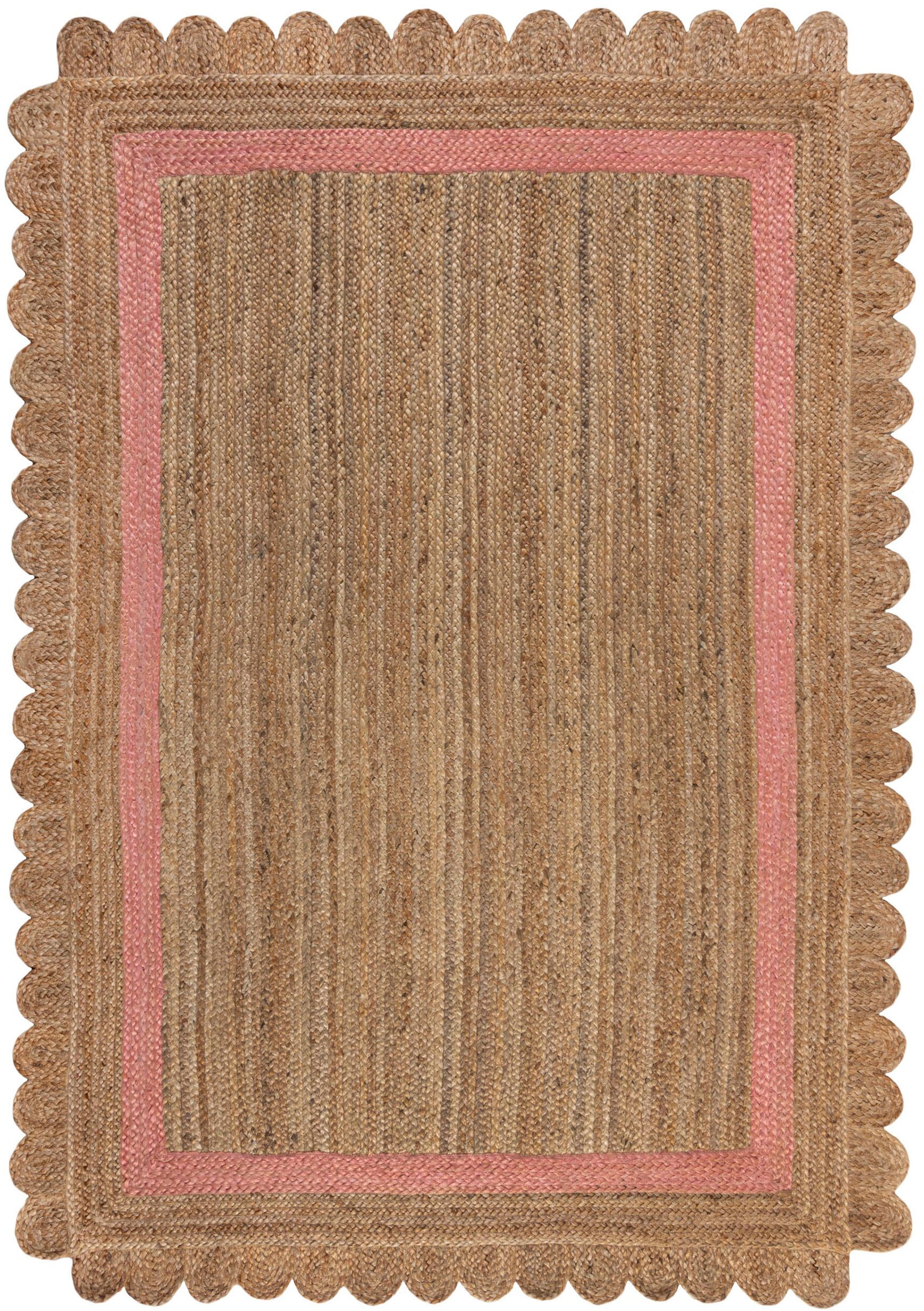 FLAIR RUGS Teppich »Grace«, rechteckig, 4 mm Höhe, Jute Teppich mit Wellens günstig online kaufen