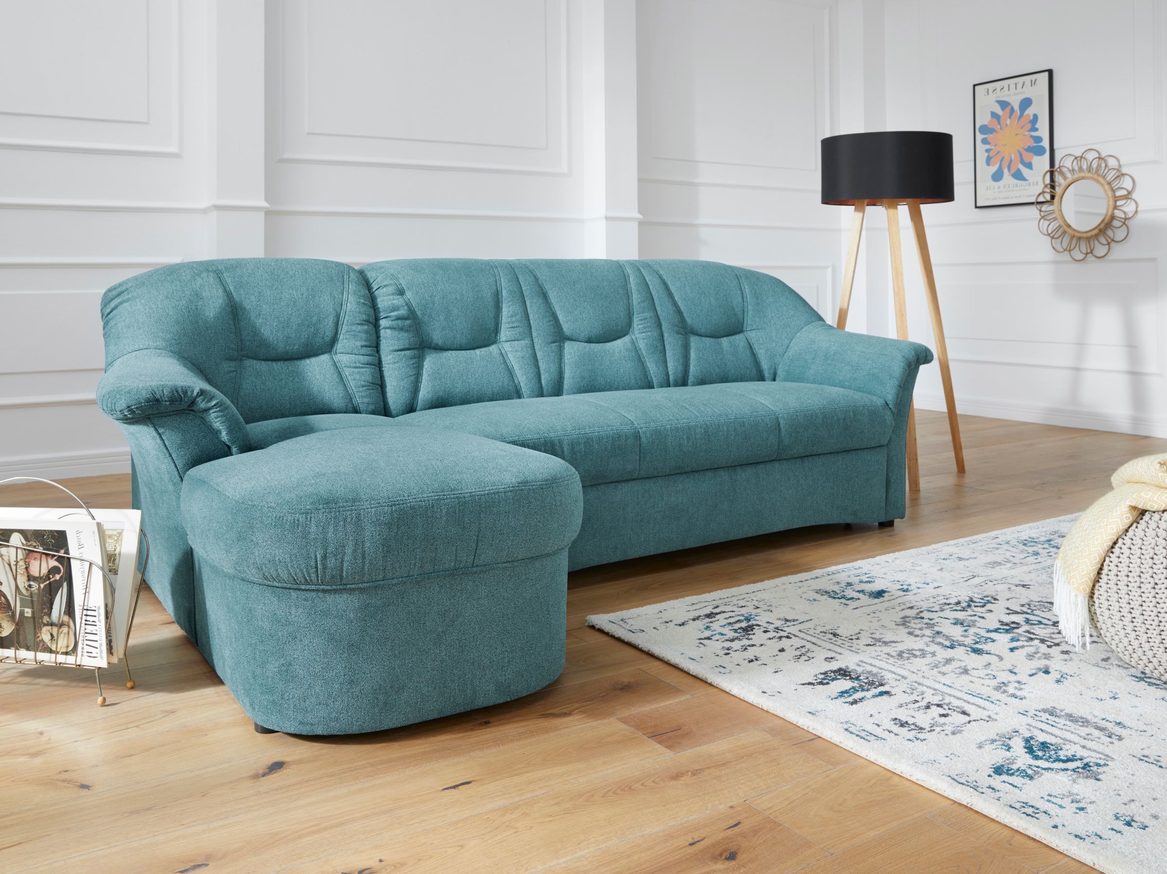 DOMO collection Ecksofa »Sarafina zeitlos und komfortabel, optional mit Fed günstig online kaufen