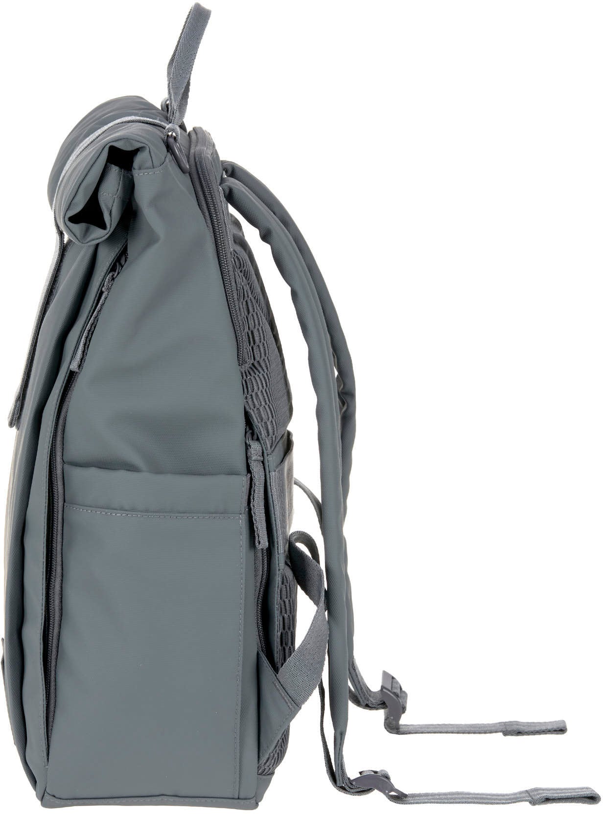 LÄSSIG Wickelrucksack »Green Label, Rolltop Up, anthracite«, vegan; zum Teil aus recyceltem Material