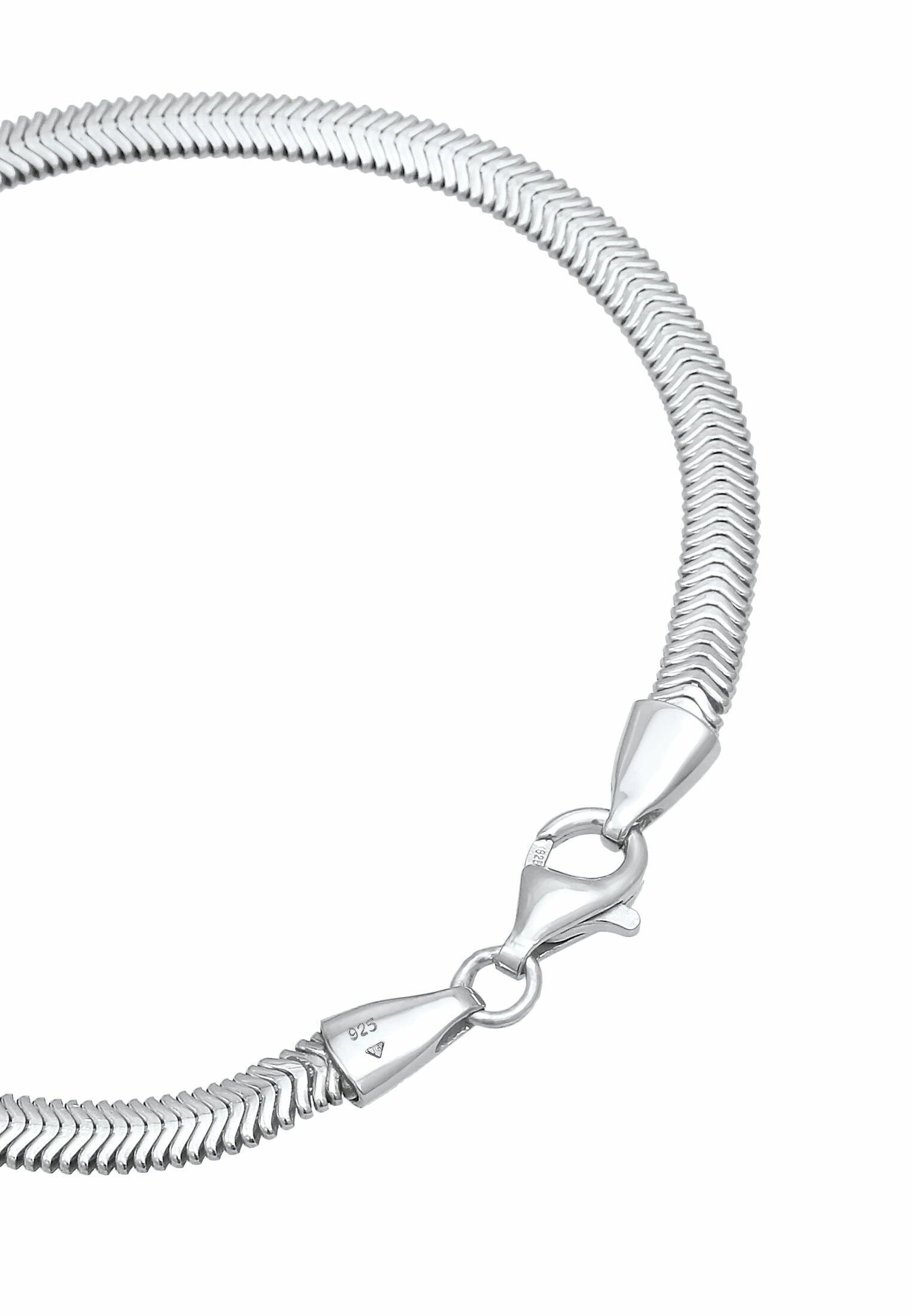 Kuzzoi Armband »Flach Elegant Schlangenkette Fischgräte 925 Silber«