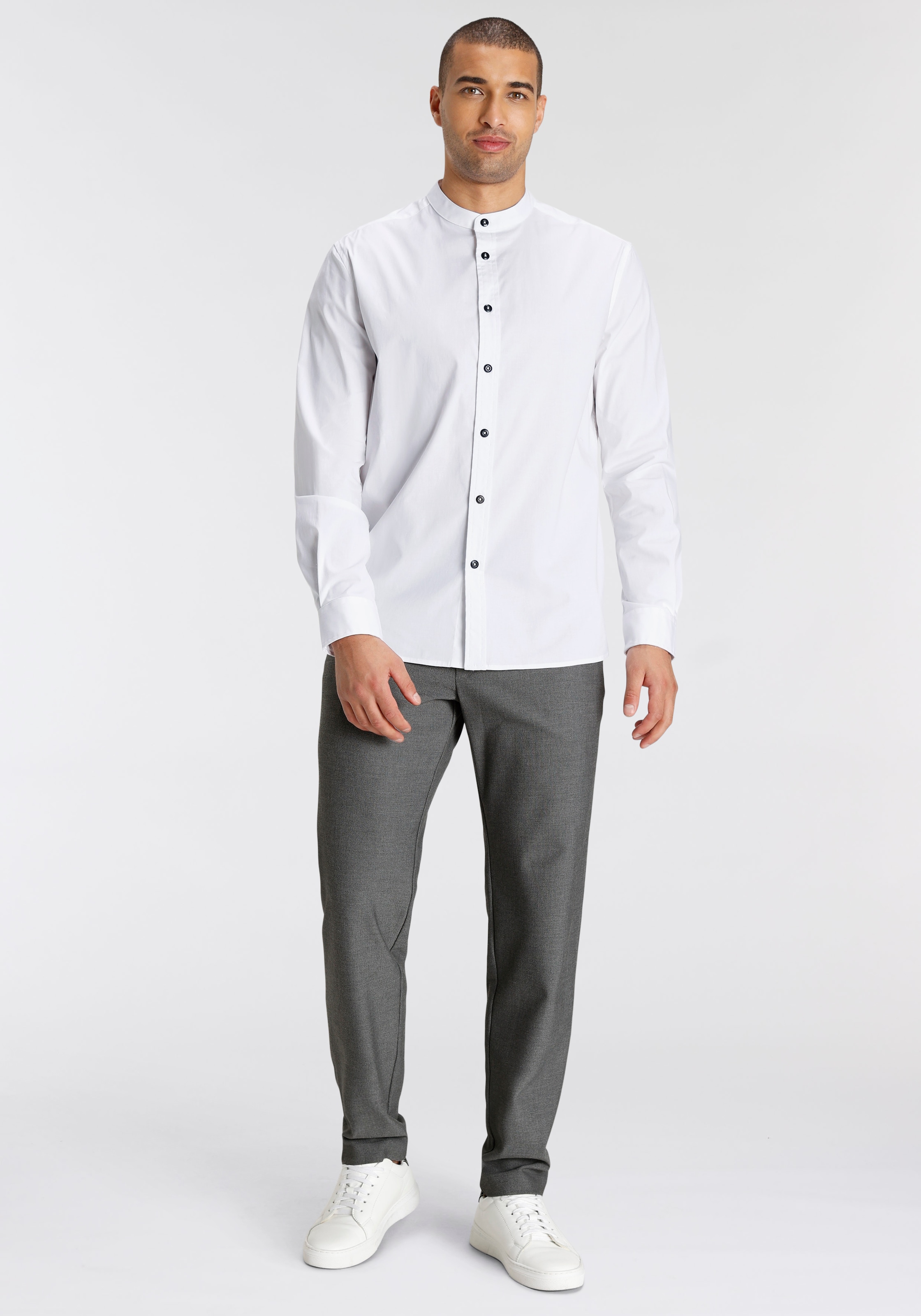 Bruno Banani Chinohose »In Wolloptik mit Elastischen Bund«