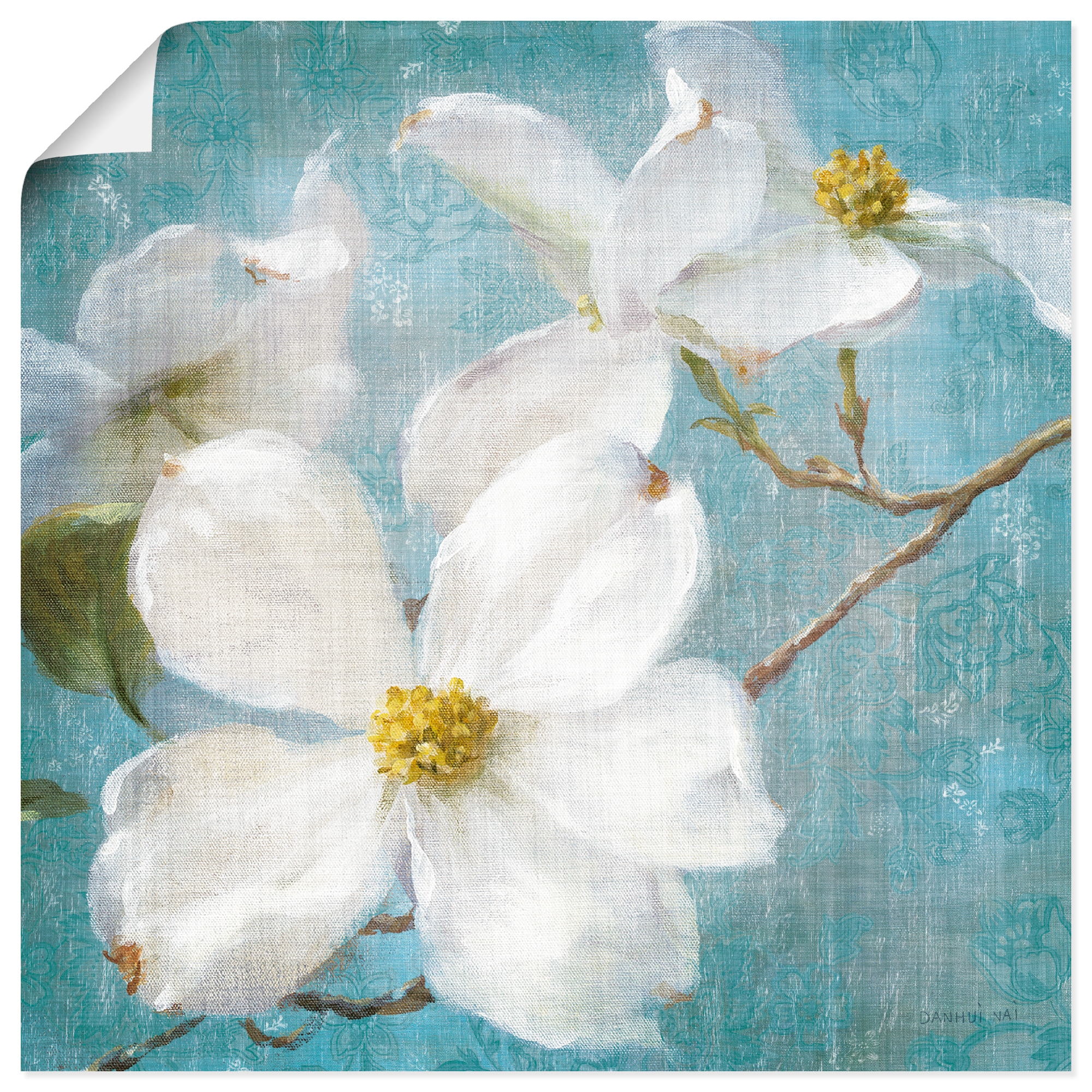 Artland Wandbild »Vintage Blüte I«, Blumen, (1 St.), als Leinwandbild, Post günstig online kaufen