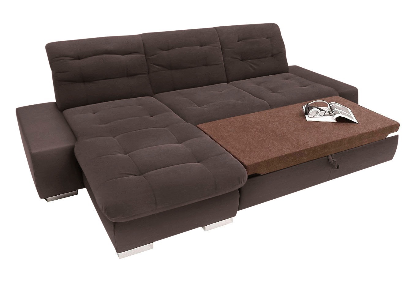 sit&more Ecksofa »Pale L-Form«, inklusive Kopfteilverstellung, wahlweise mit Bettfunktion