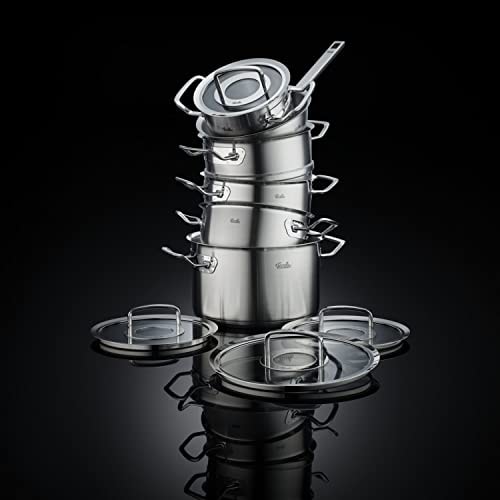 Fissler Topf-Set »Original-Profi Collection®«, Edelstahl 18/10, (Set, 6 tlg., Kochtopf 16/20/24 + Bratentopf 20 + Sauteuse 20 + Dämpfeinsatz 20cm), Made in Germany