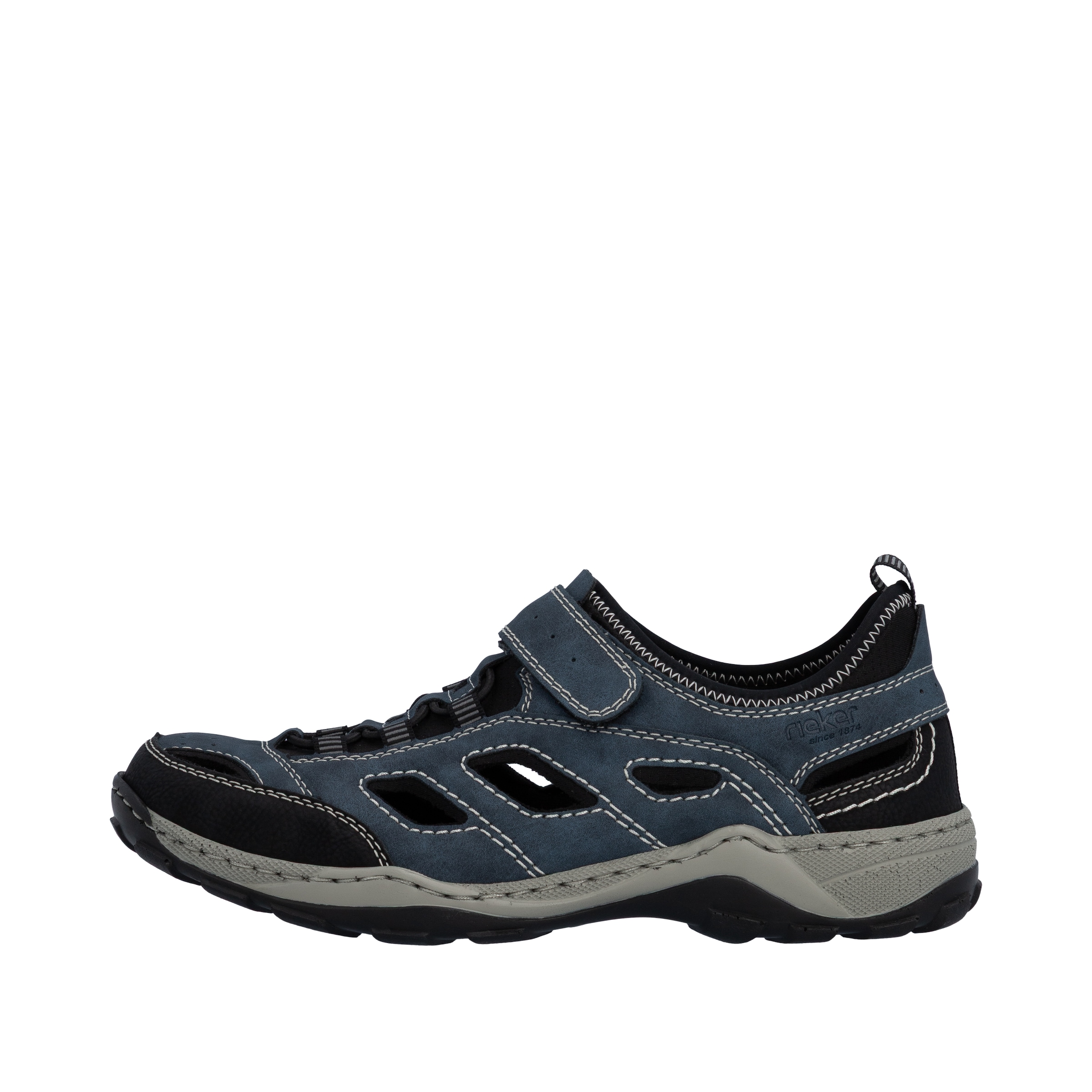 Rieker Slip-On Sneaker  Schlupfschuh, Trekkingschuh, Outdoorschuh mit Klettriegel
