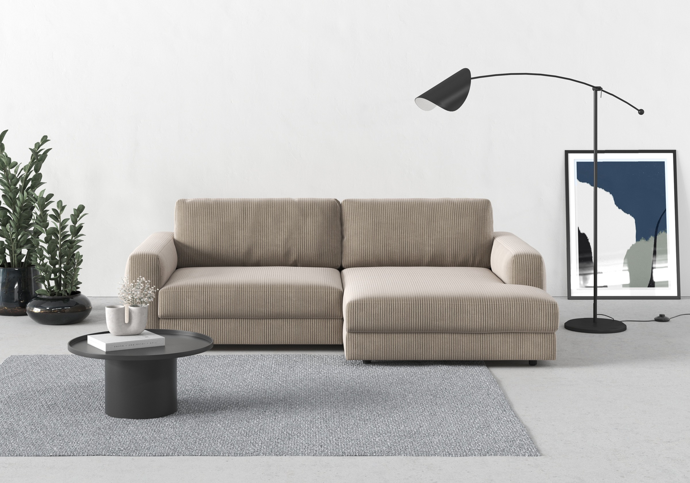 TRENDMANUFAKTUR Ecksofa »Bourbon«, (2 St.), mit extra hohem Sitzkomfort, auch in Cord erhältlich