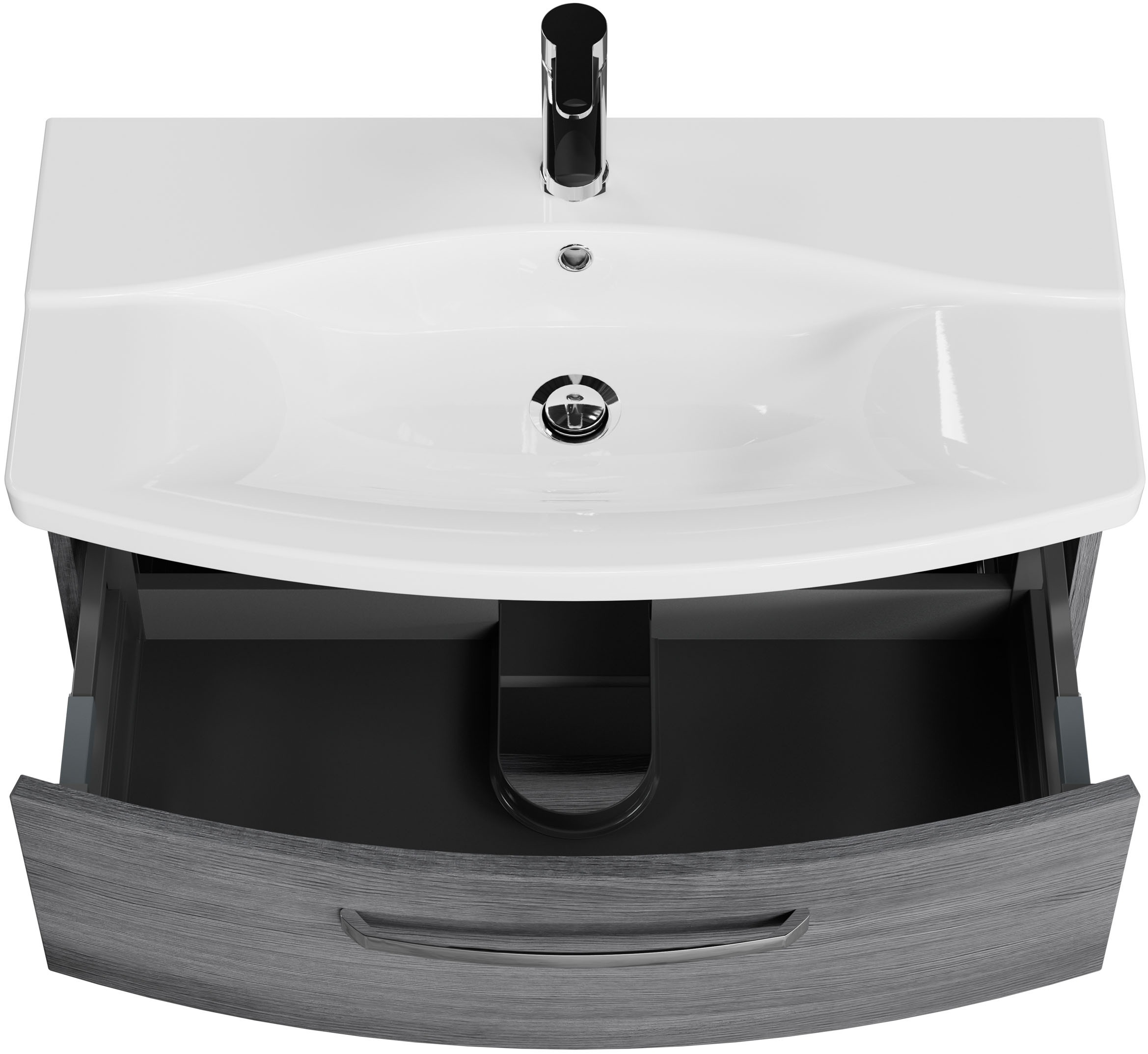 Saphir Badmöbel-Set »Serie 4010 2-teilig Keramik-Waschtisch mit LED-Spiegelschrank«, (Set), Badezimmer Set 84 cm breit, inkl. Türdämpfer, 3 Türen, 2 Schubladen