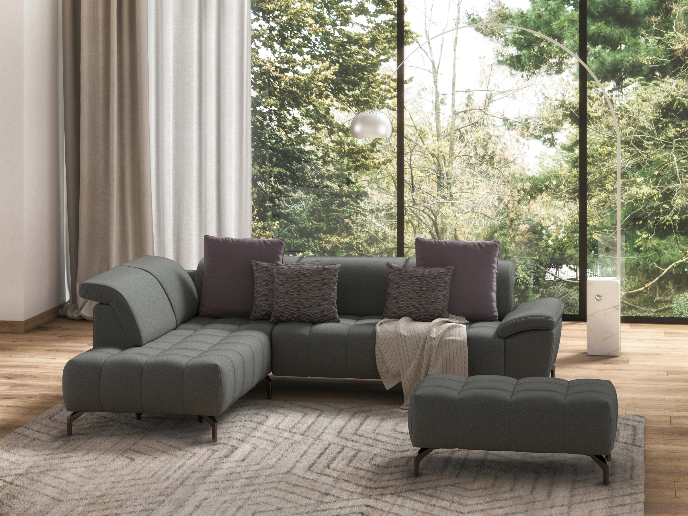 sit&more Ecksofa »Cool L-Form«, wahlweise mit Kopfteilverstellung und Vorzi günstig online kaufen