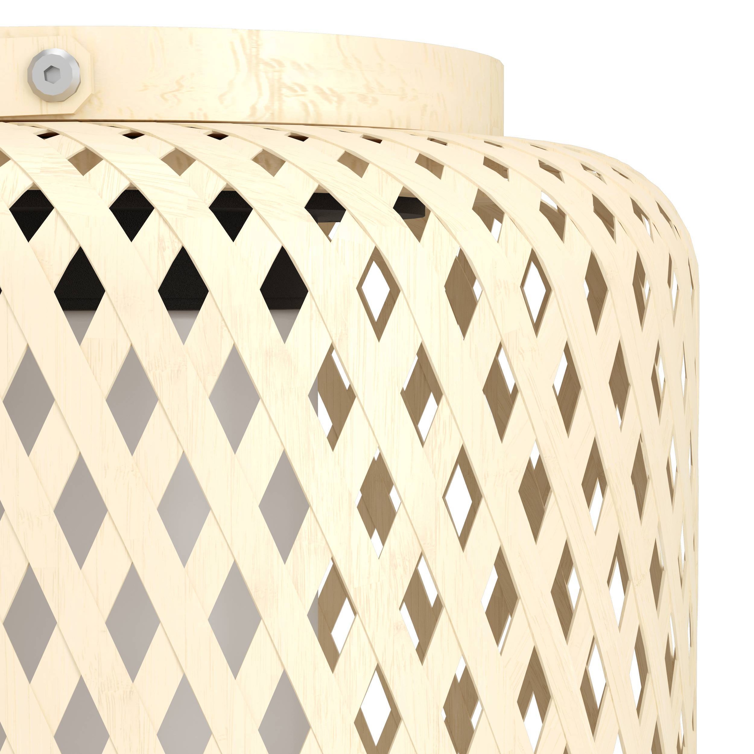 EGLO Tischleuchte »Marliano Tischlampe, Solarlampe Boho, Windlicht, Rattan, IP44, Lampe« LED-Modul 1 Stk. Neutralweiß Tischleuchte - H24 x Ø21 cm - braun - 3,3W inkl.