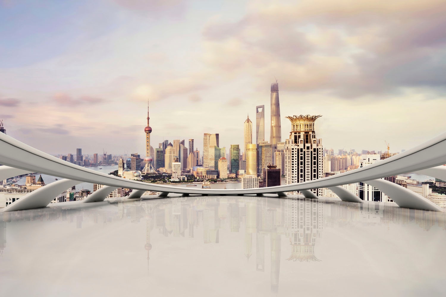 queence Acrylglasbild »Stadt« Elemente der Architektur   Gebäude   Skyline günstig online kaufen