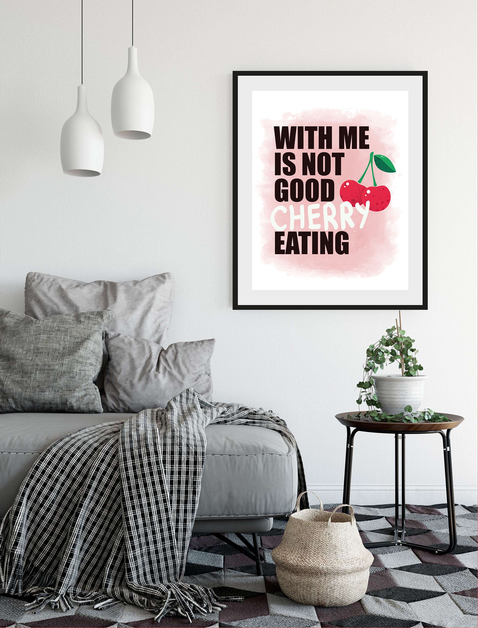 queence Bild »CHERRY«, Schriftzug-Humor-Sprüche & Texte-Süßigkeiten-Motivat günstig online kaufen
