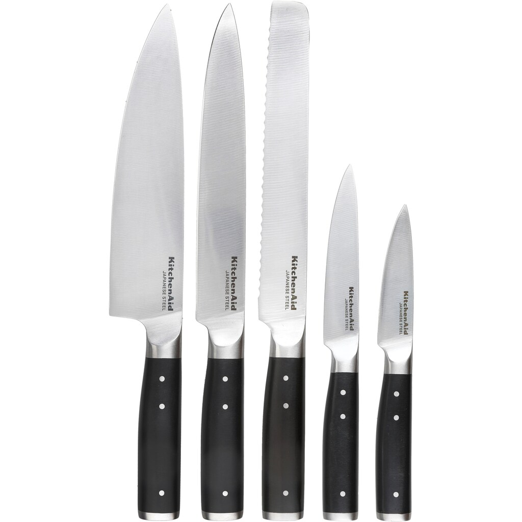 KitchenAid Messerblock »Classic«, 6 tlg., Messer japanischer Kohlenstoffstahl, inkl. integrierter Messerschärfer