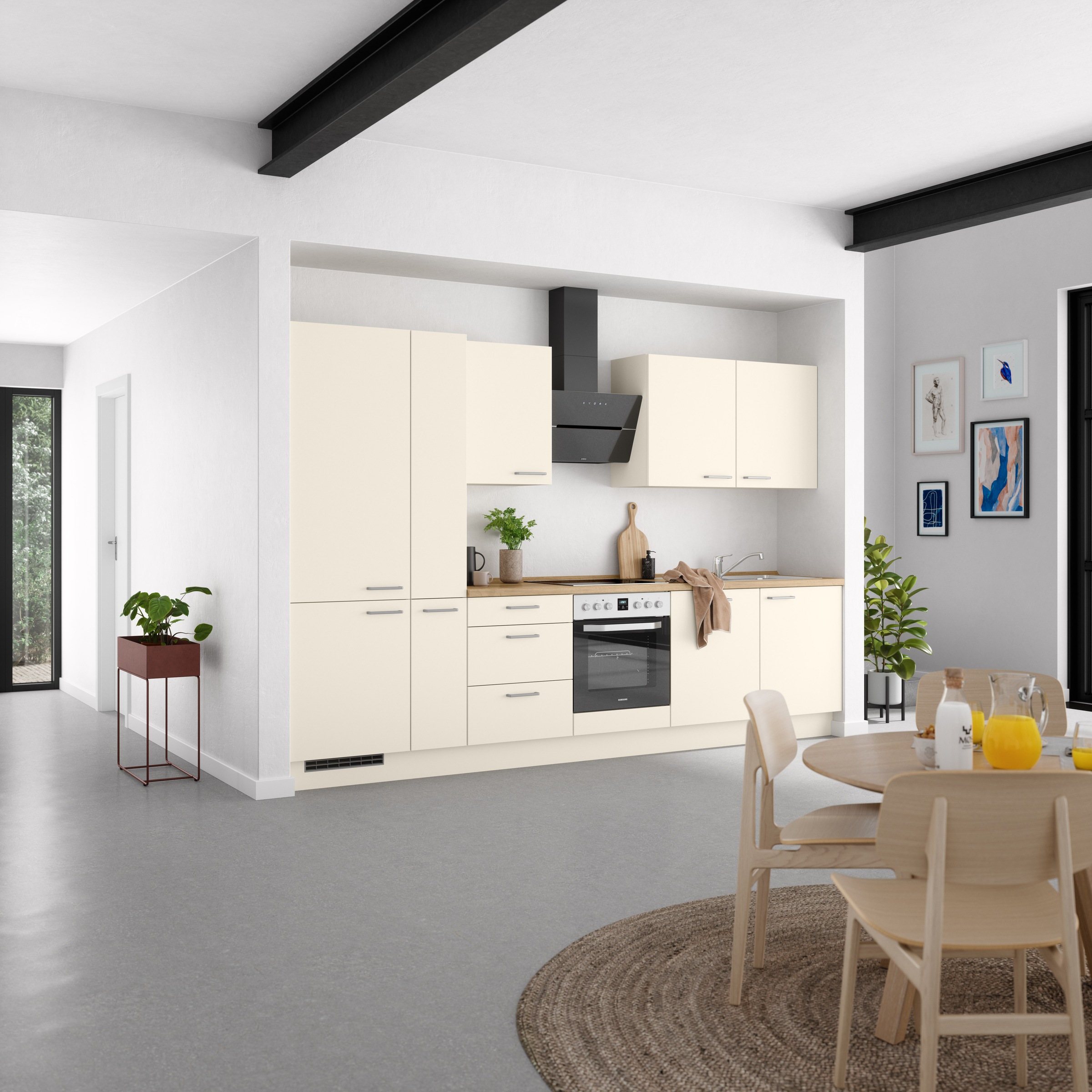 nobilia® Küchenzeile »"Touch II"«, vormontiert, Ausrichtung wählbar, Breite 330 cm, wahlw. mit E-Geräten