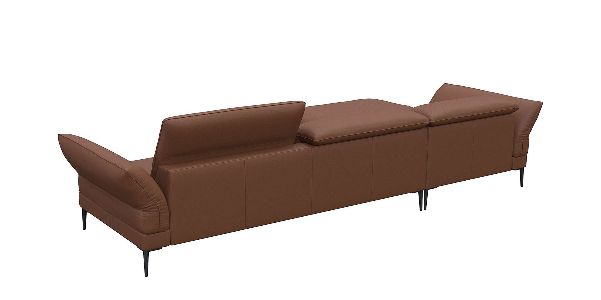 FLEXLUX Ecksofa »Salino, Funktionssofa mit Recamiere, Relaxsofa, Ecksofa«, Sofa mit Arm- und Kopfteil-Verstellungen, Kaltschaum & Stahl-Wellen