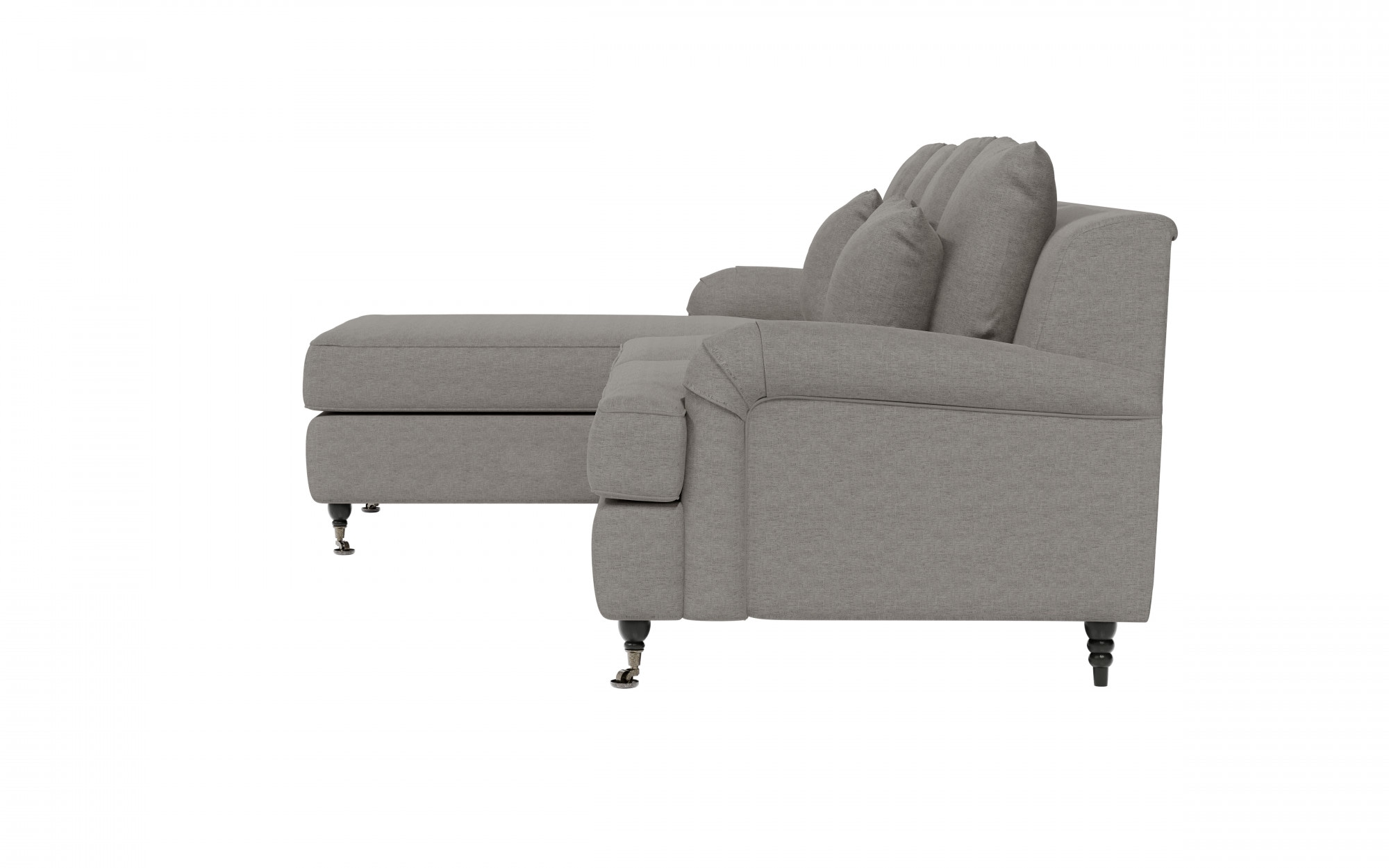 Guido Maria Kretschmer Home&Living Ecksofa »NORIN L-Form«, zwei Fußarten: vorne - Rollen, hinten - Holzfüße