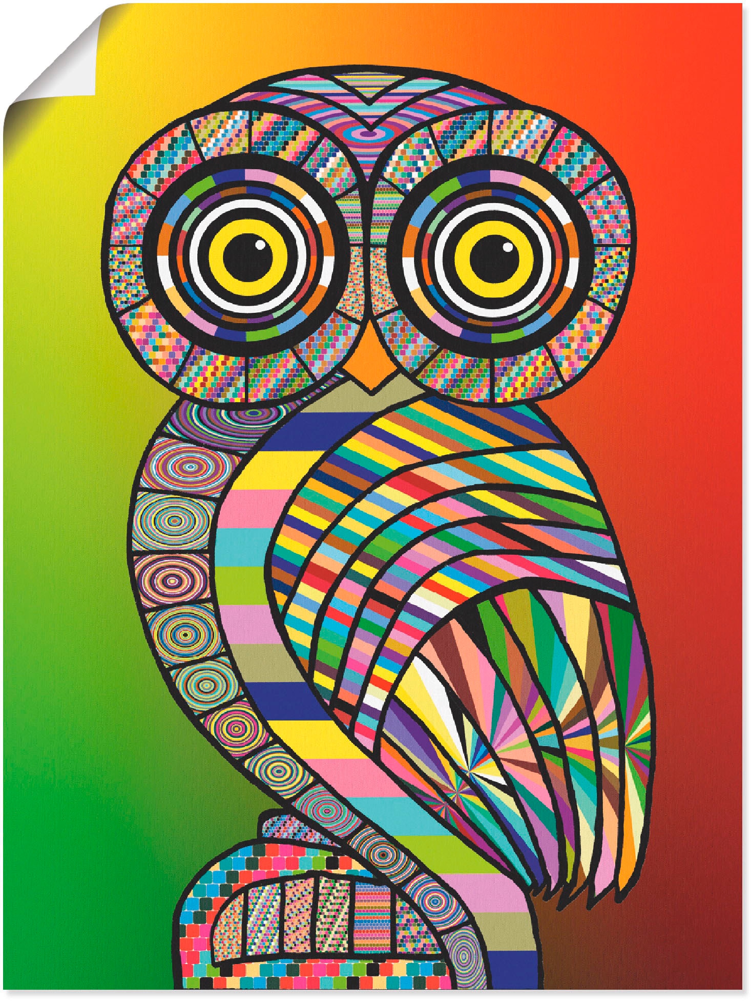 Artland Wandbild »Eule«, Vögel, (1 St.), als Leinwandbild, Wandaufkleber oder Poster in versch. Größen