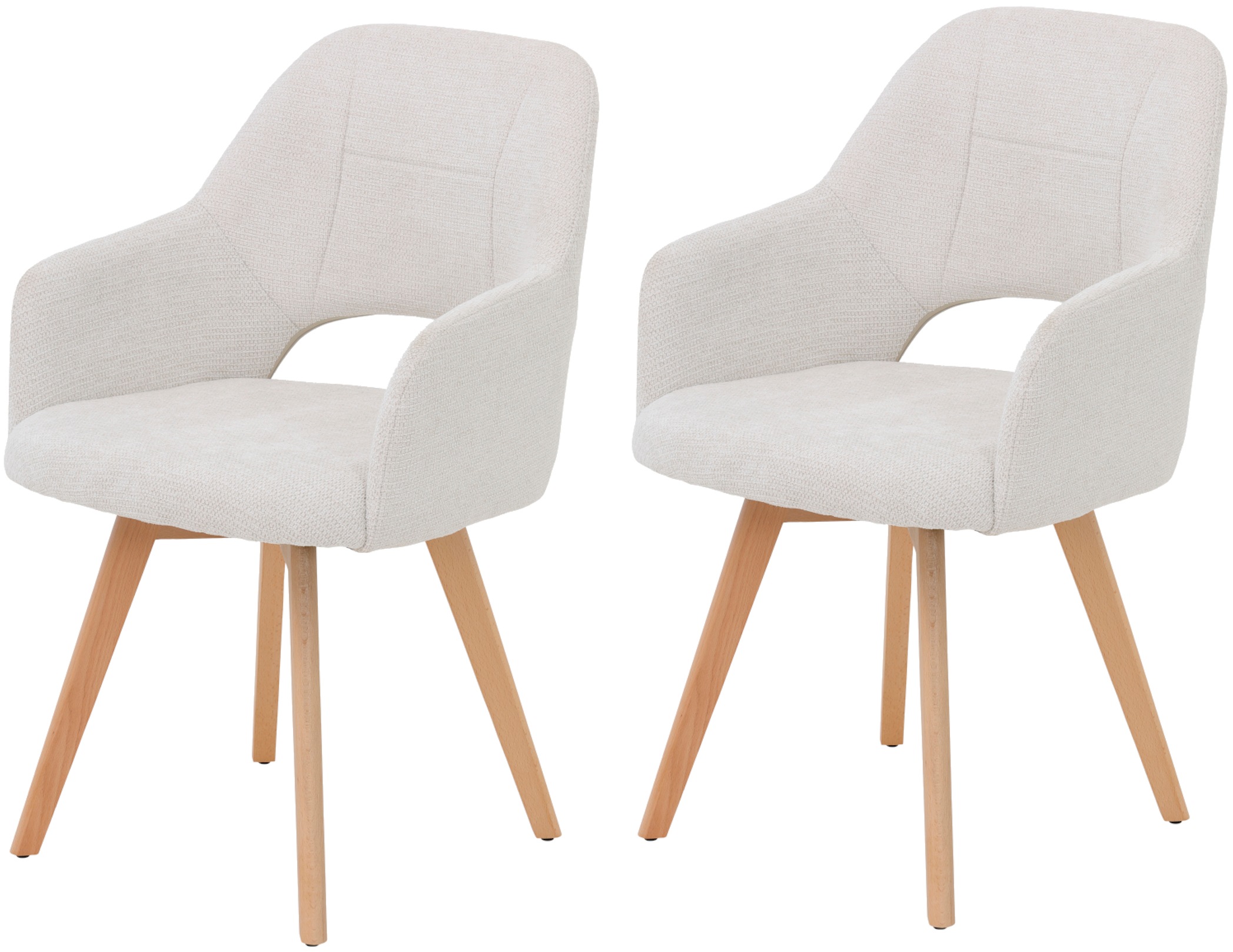 HELA Armlehnstuhl »SOFIA Armlehnenstuhl mit Massivholzgestell, Bezug Websto günstig online kaufen