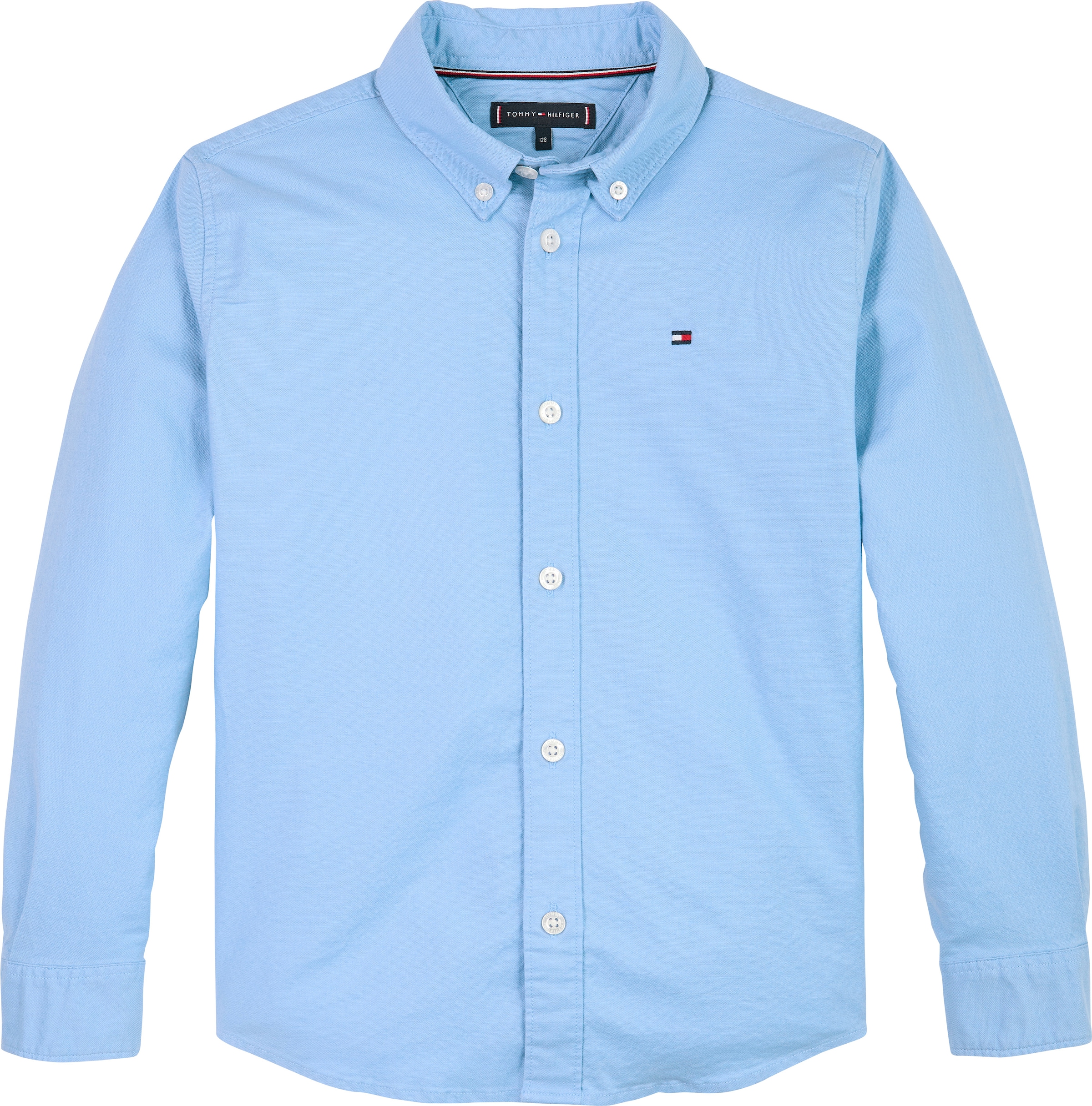 Tommy Hilfiger Langarmhemd »FLAG OXFORD SHIRT LS« mit Logostickerei