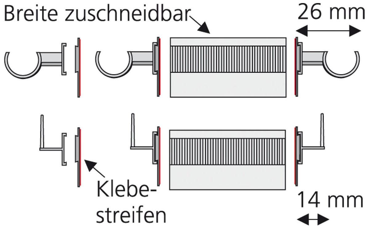 Liedeco Träger, (Set, 2 St.), für Vitrage/Scheibenstange