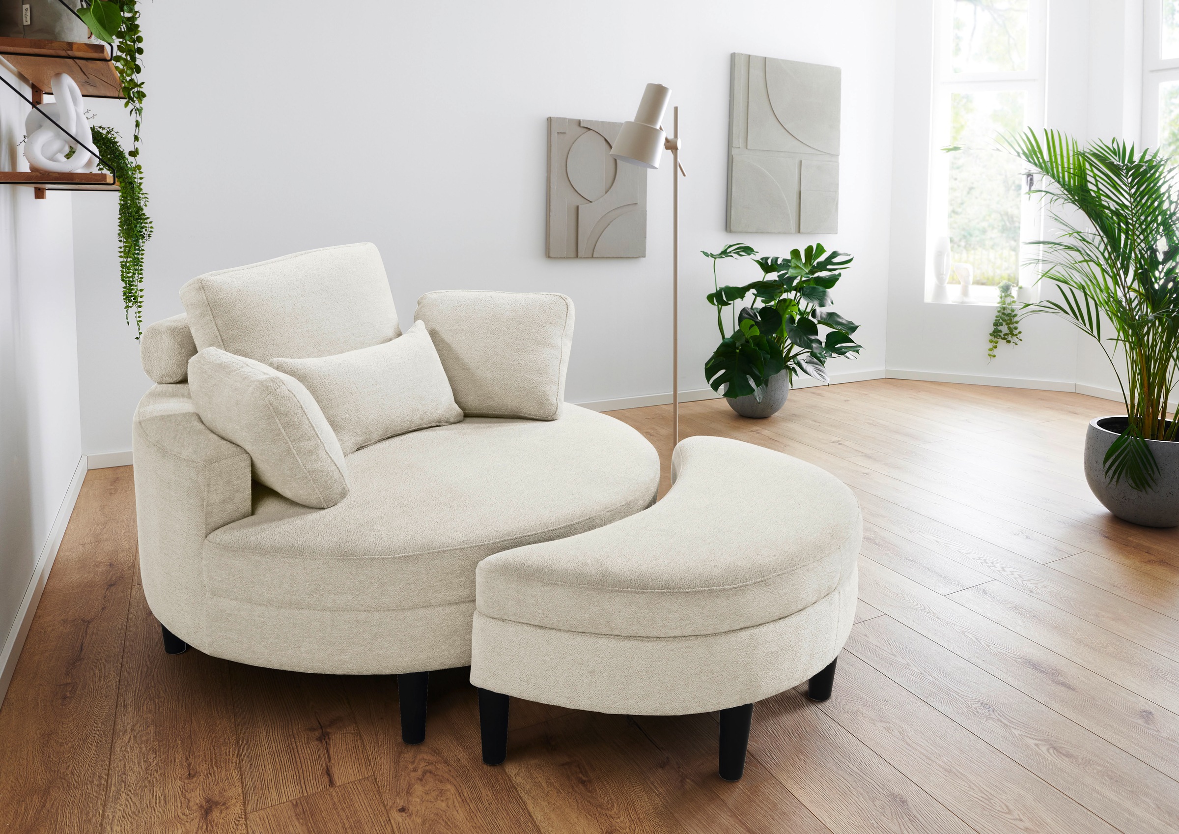 ATLANTIC home collection Loveseat »Ravi«, XXL- Sessel, inklusive Stauraumho günstig online kaufen