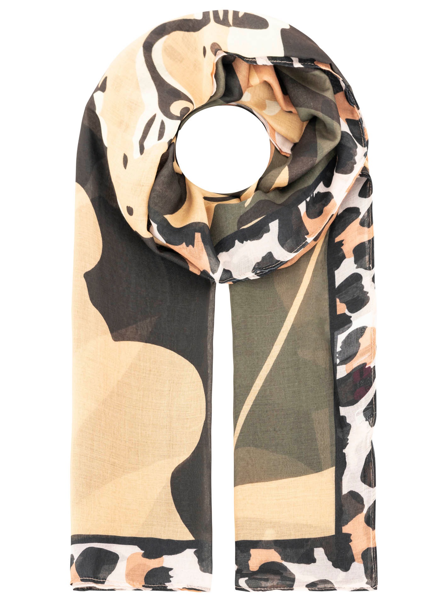 Zwillingsherz Schal »"Leopard"« transparent, Leomuster