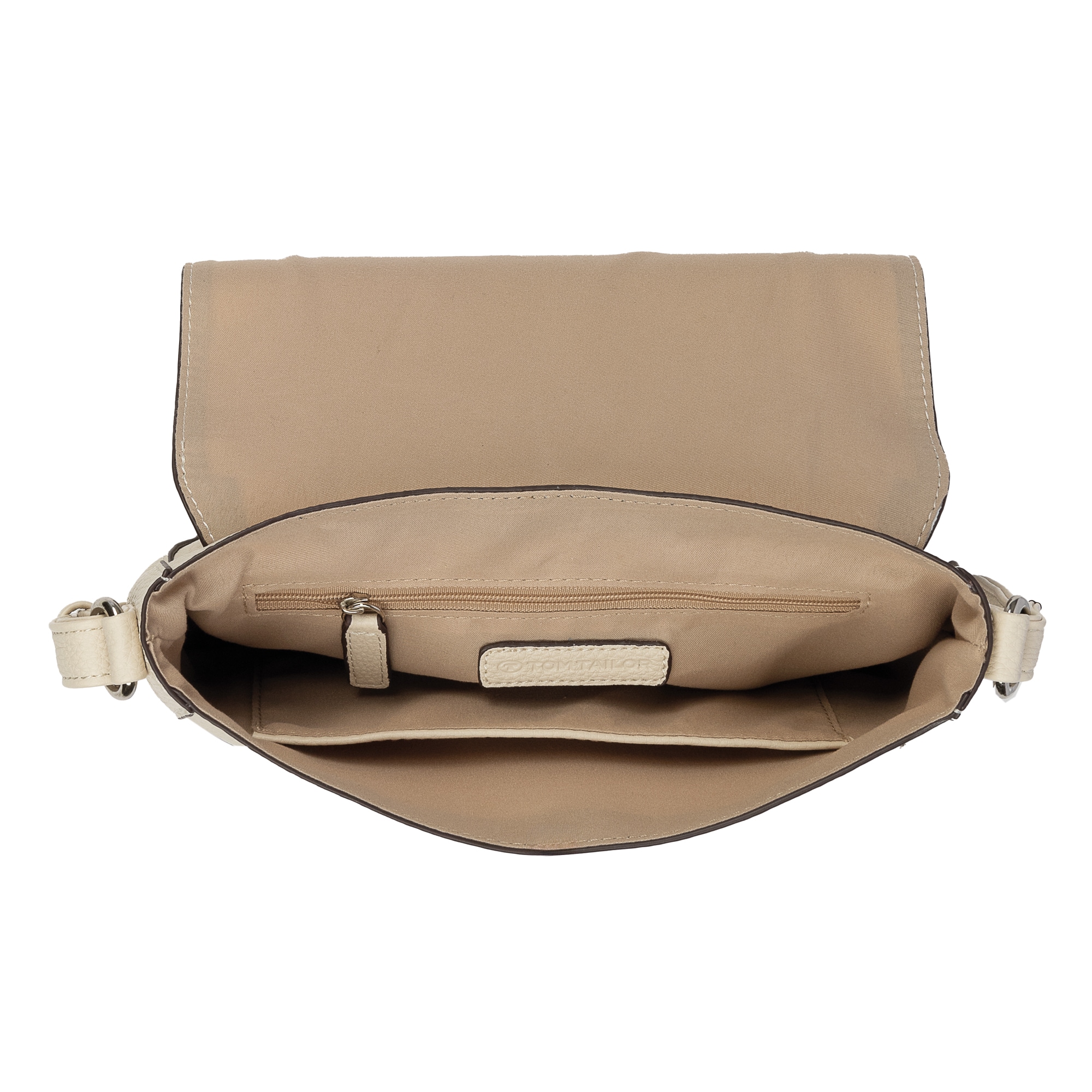 TOM TAILOR Satteltasche »Dahlia«, weiches Lederimitat in moderem Look mit Kontrastkanten und feinem Logo