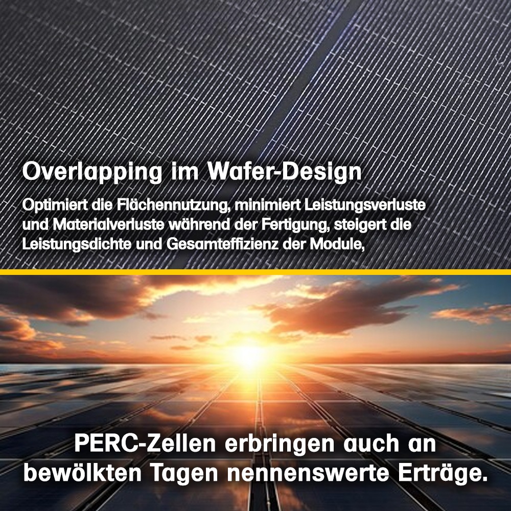 offgridtec Solarmodul »OLP 100W V2 Solarpanel 19V Schindeltechnologie PERC«, Einzigartiges Moduldesign