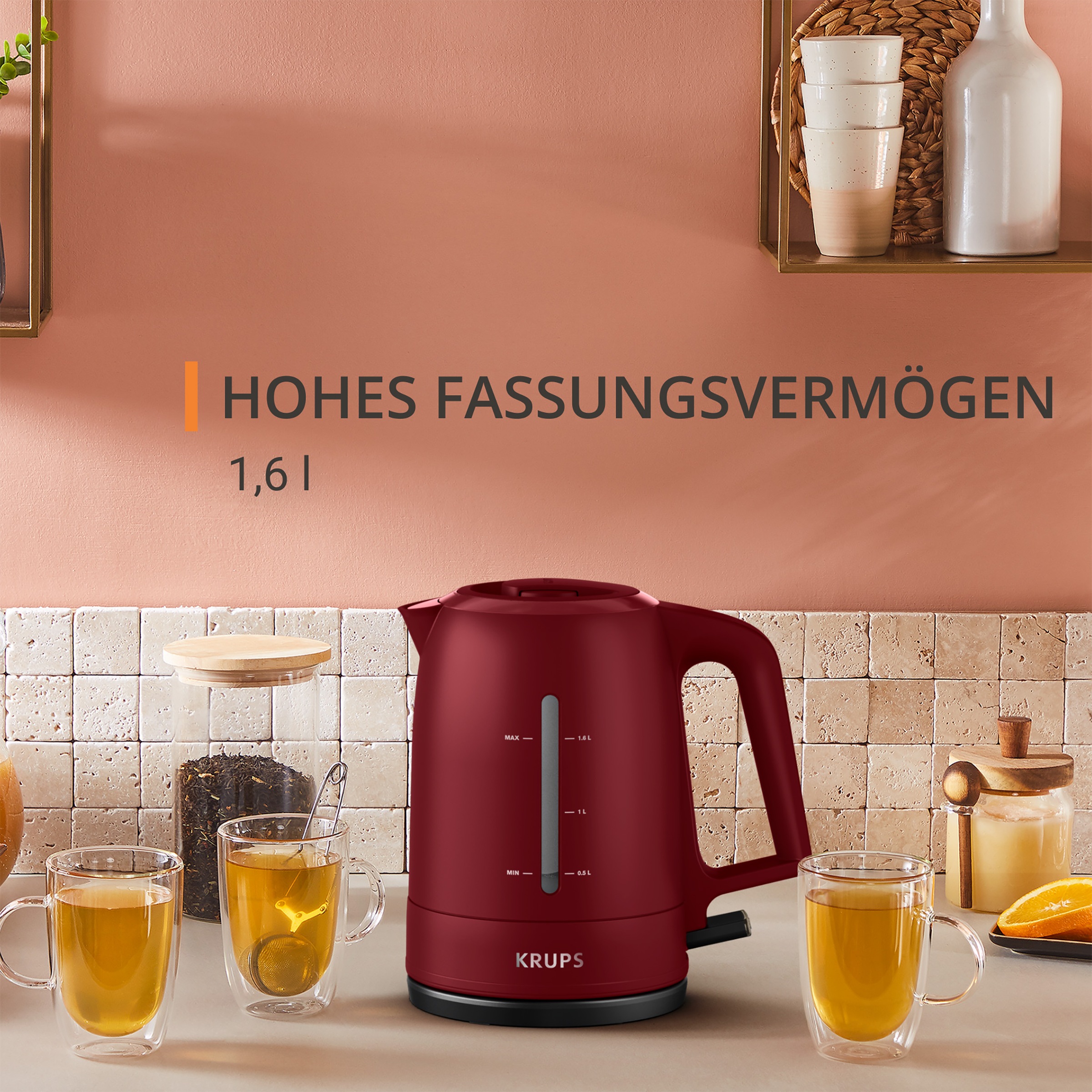 Tefal Wasserkocher »BW2445 Pro Aroma«, 1,6 l, 2400 W, verschließbarer Deckel, großes Fassungsvermögen von 1,6 l