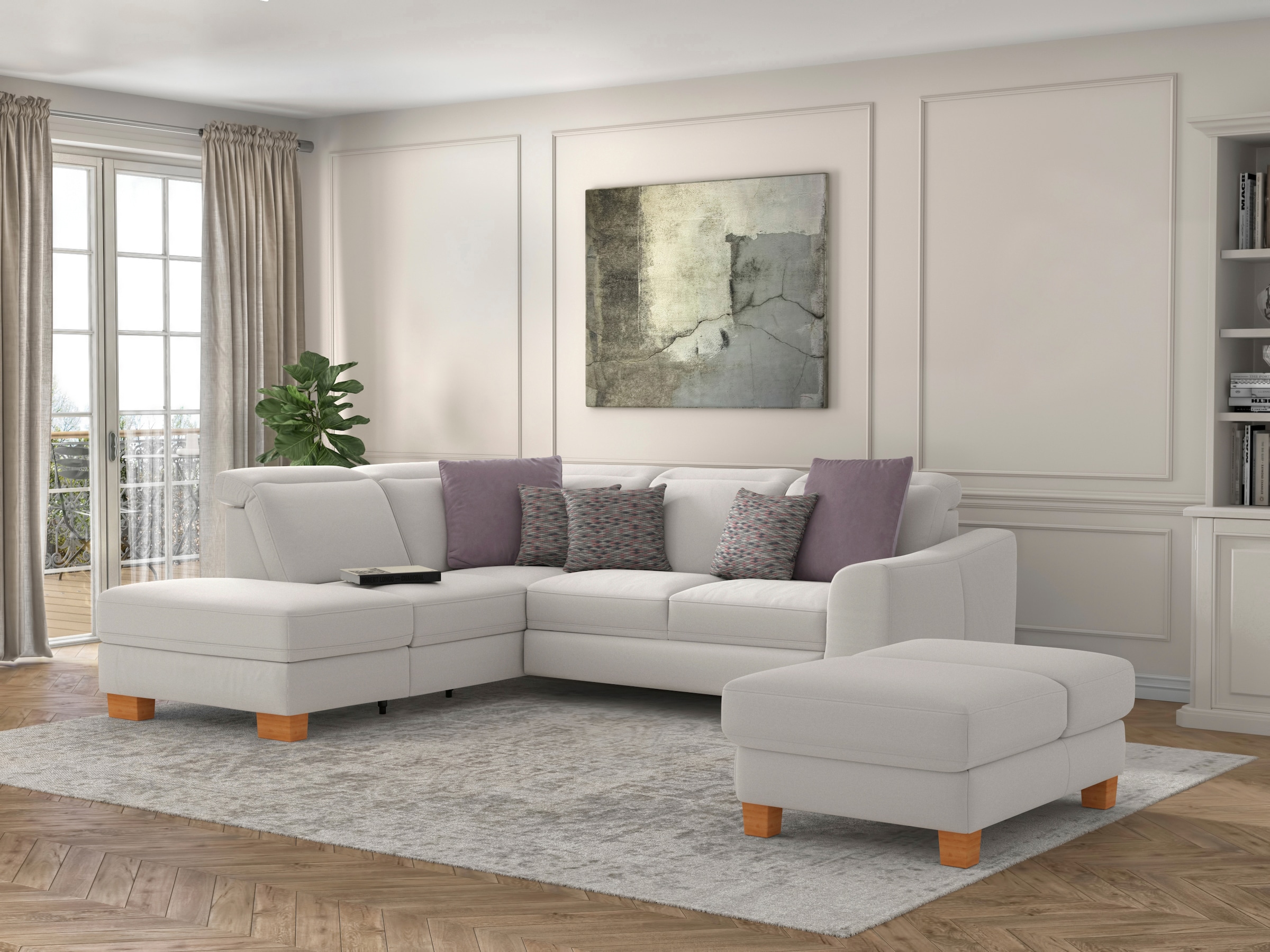 sit&more Ecksofa »Dundee L-Form«, mit Federkern und Massivholzfüßen, wahlwe günstig online kaufen