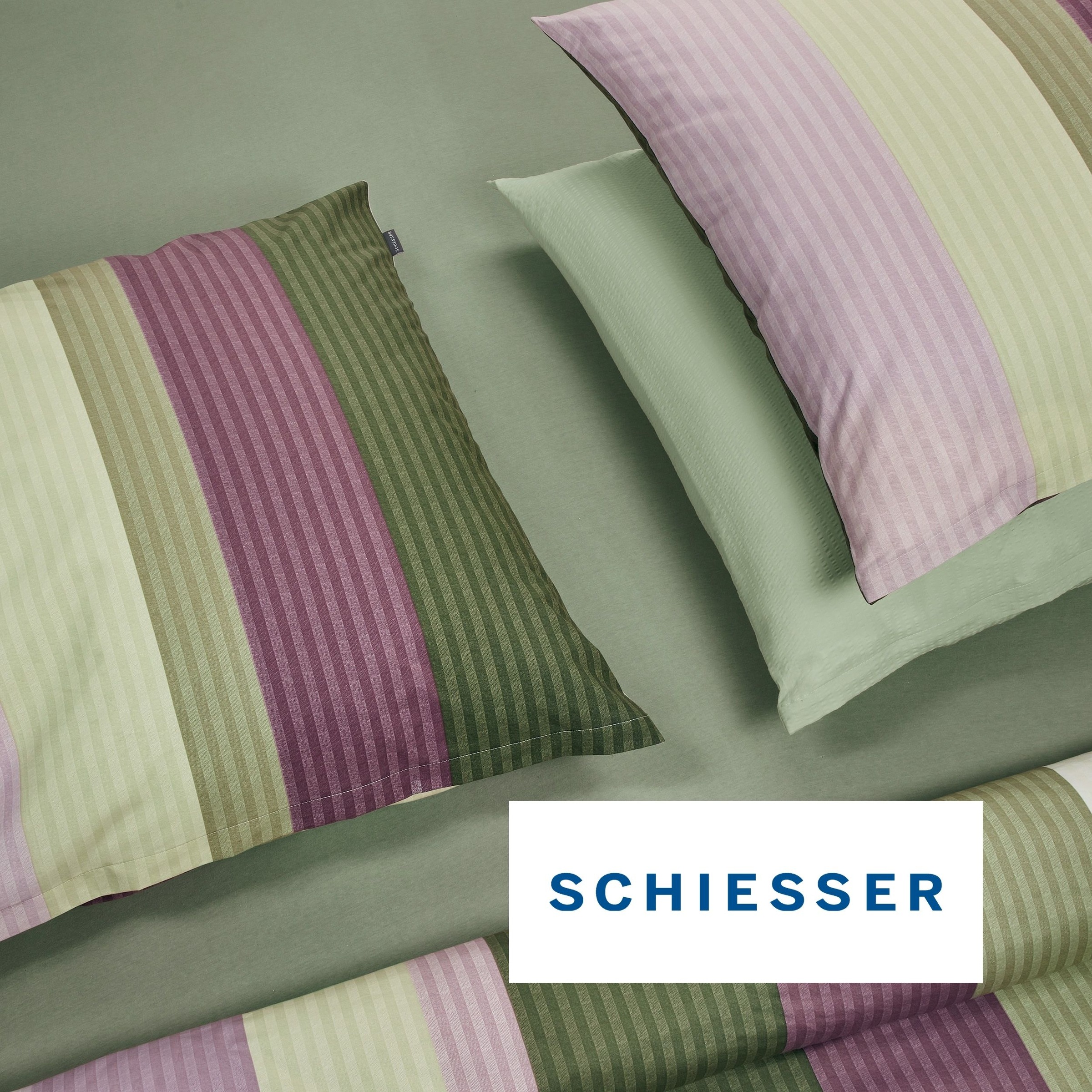 Schiesser Wendebettwäsche »Vendi aus weicher Baumwolle mit lebhaften Streifen« 2 Stk. OEKO-TEX® MADE IN GREEN