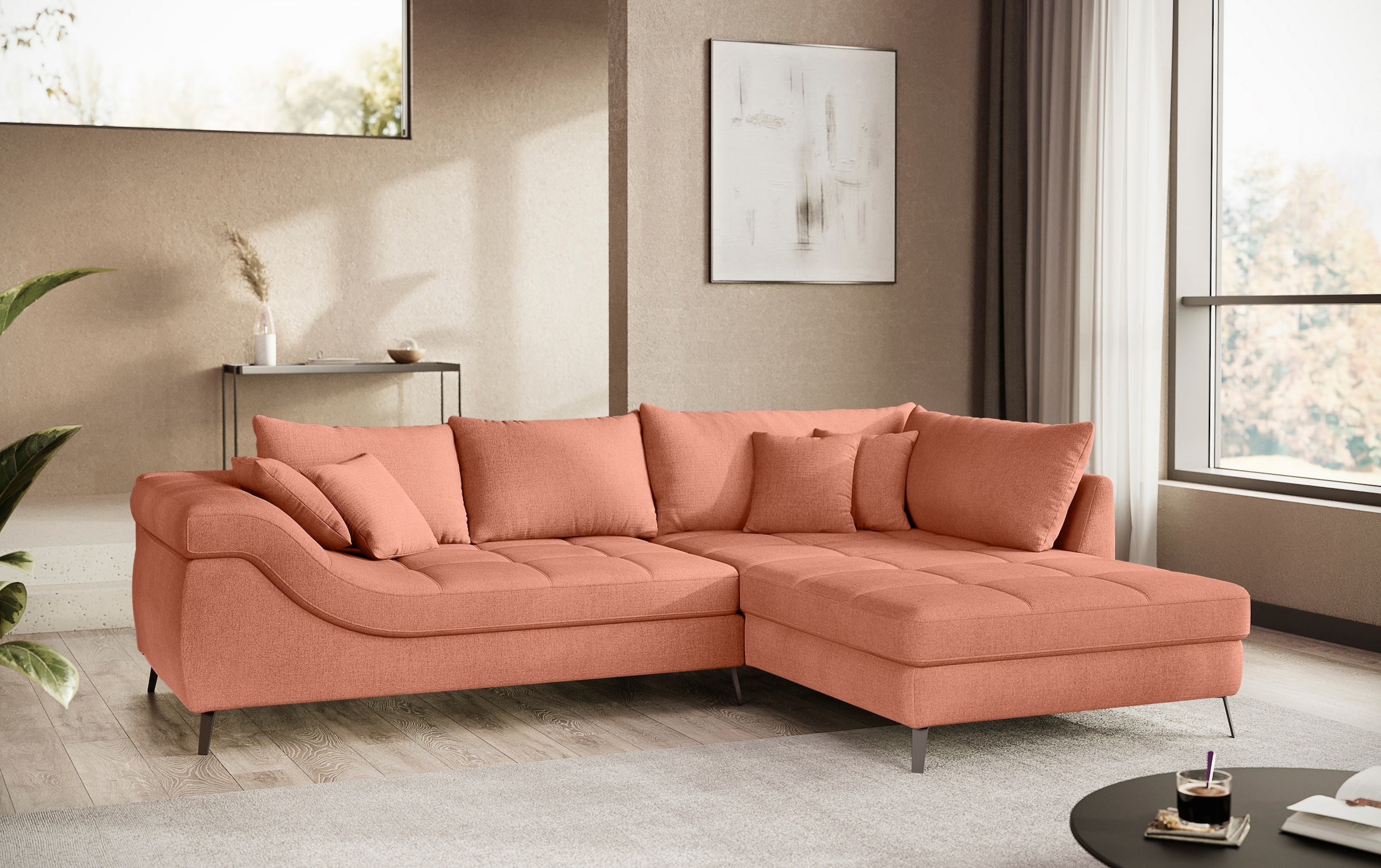 Mr. Couch Ecksofa "Portofino, L-Form", Mit Kaltschaumpolsterung, bis 140 kg günstig online kaufen