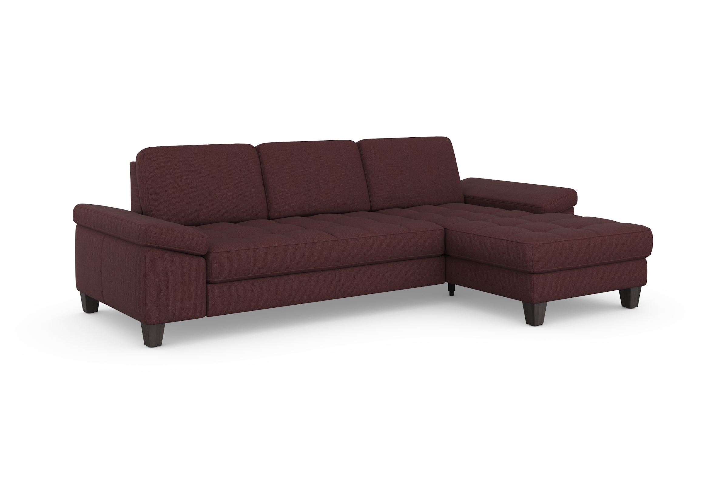 sit&more Ecksofa »Westham L-Form«, Recamiere, mit oder ohne Bettfunktion, Bettkasten, Füße wengefarben