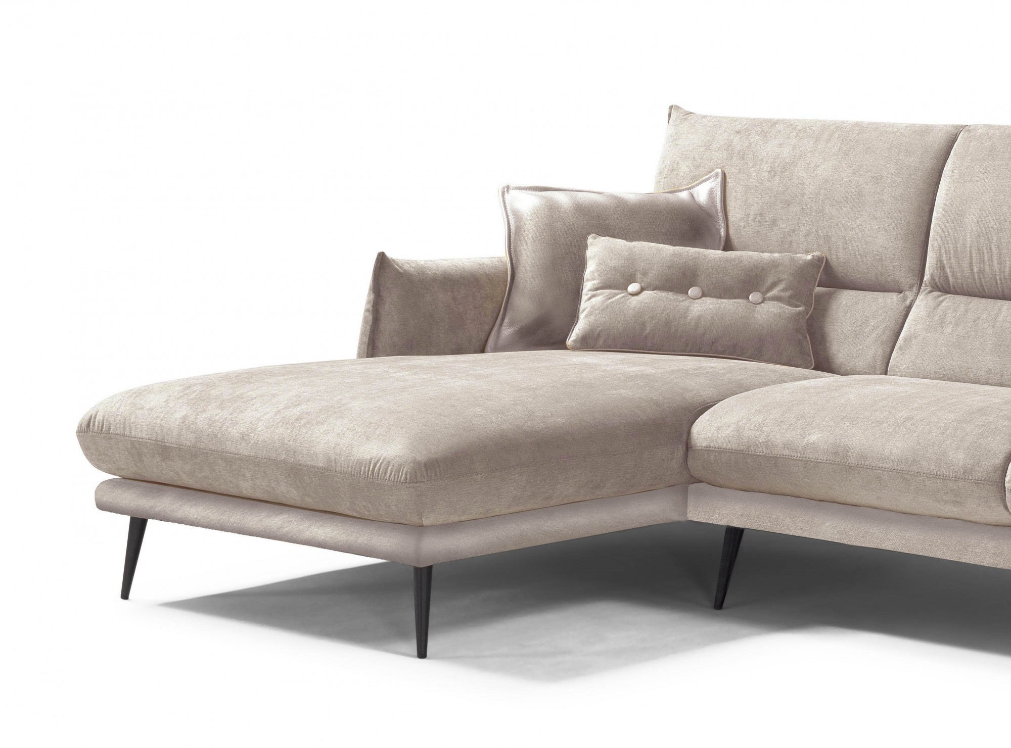 Egoitaliano Ecksofa »FUNNY, hochwertiges und aktuelles Design, bequeme Rückenlehne«, hochwertiger Sitzkomfort, L-Form