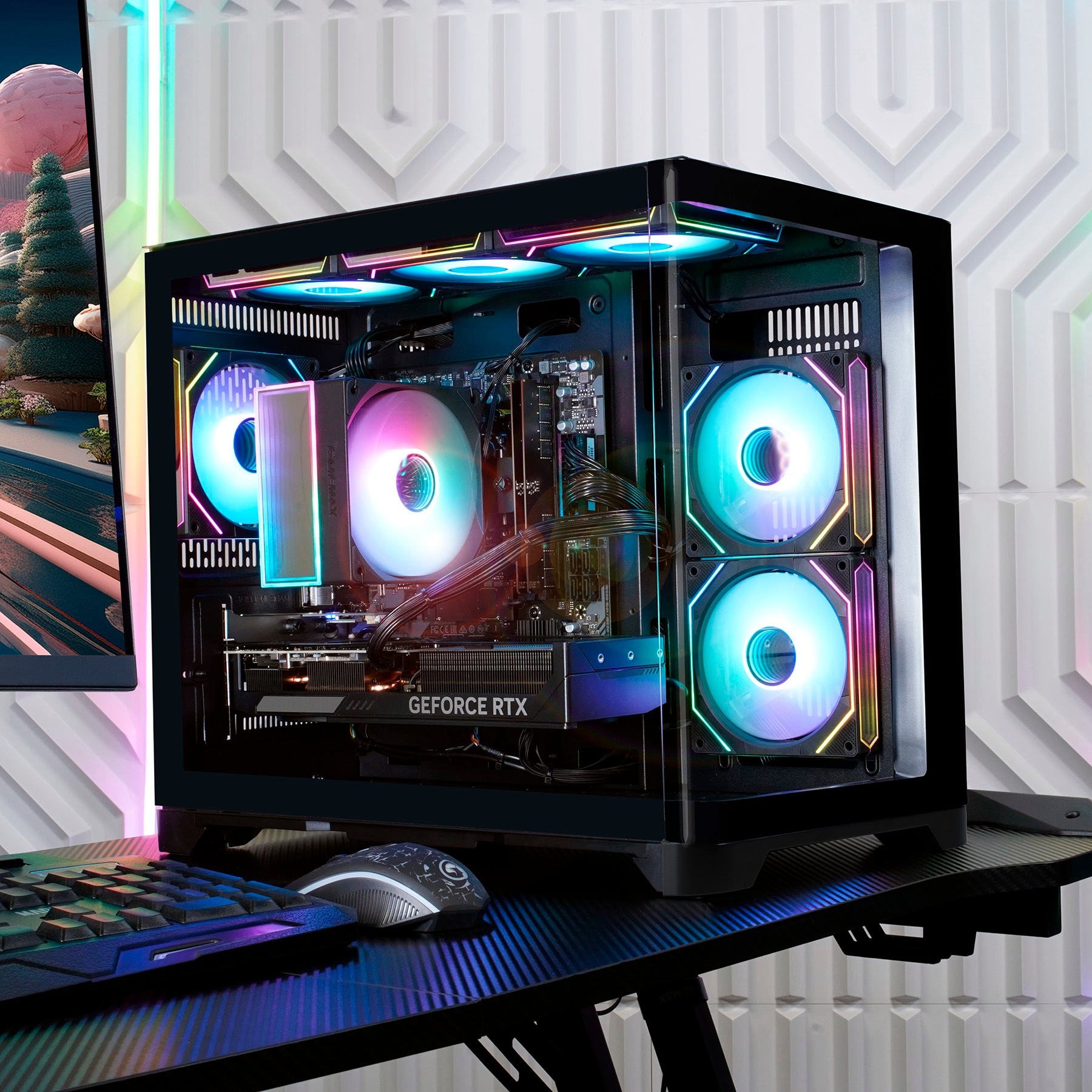 GAMEMAX Gaming-PC »HYPE-M BK 8186 AMD Ryzen 7 5700X 16GB 1TB SSD RTX 5060« Windows 11