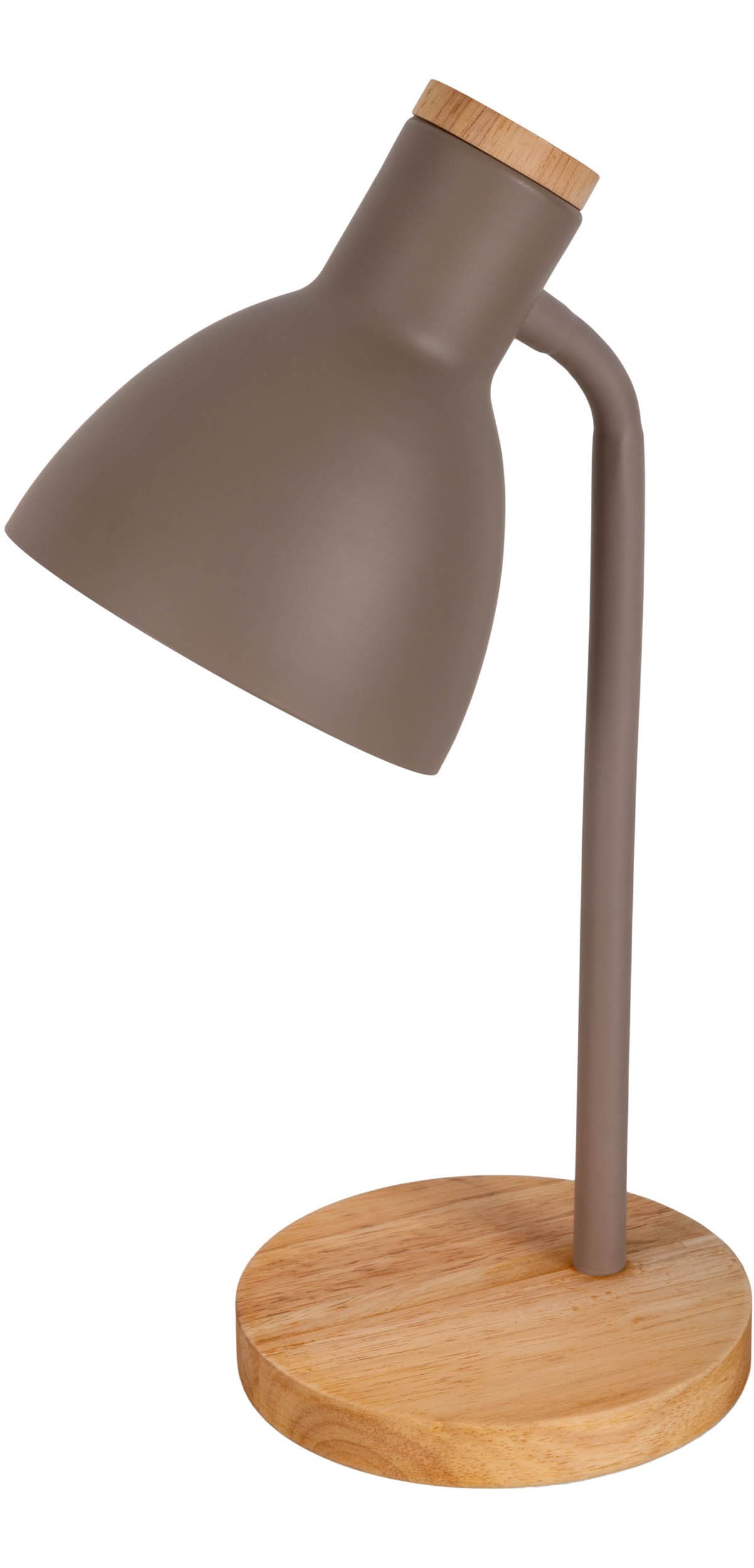 näve Schreibtischlampe »Marie«, 1 flammig, Leuchtmittel E14 | ohne Leuchtmittel, Fuß und Schirm z.T. aus Holz, Schirm flexibel beweglich, E14