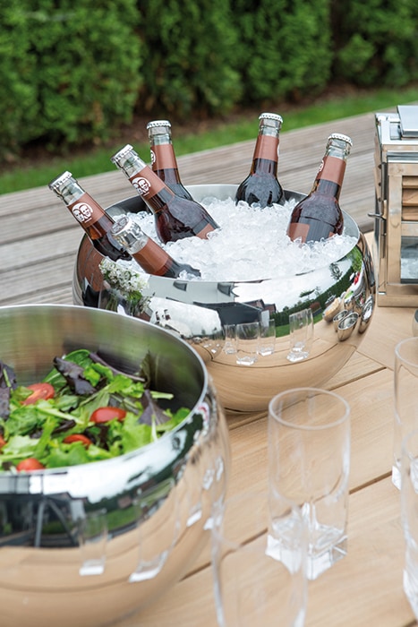 Fink Wein- und Sektkühler »APOLLO« Edelstahl, moderne Form,  Ø 30 cm