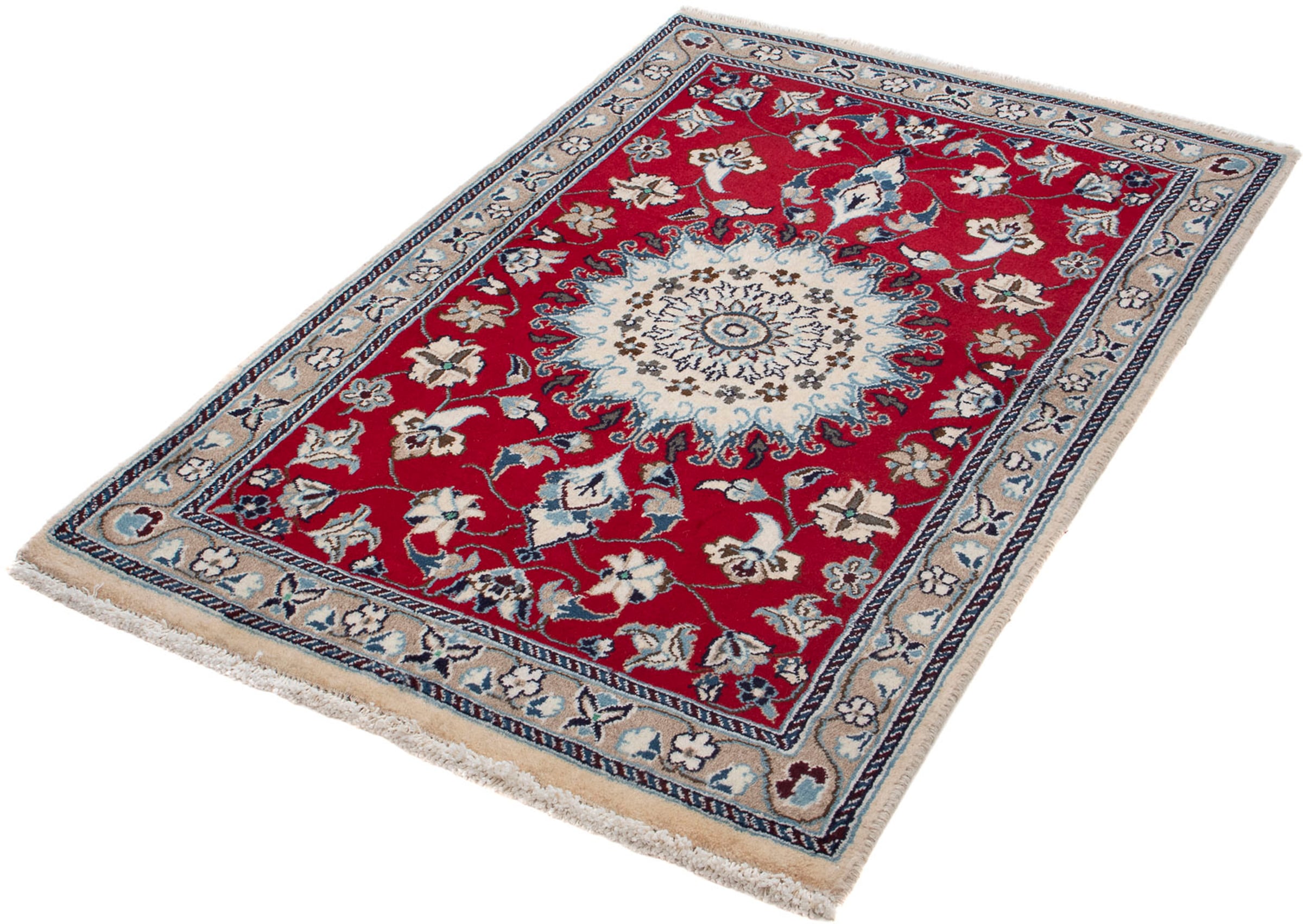 morgenland Orientteppich »Perser - Nain - 134 x 89 cm - dunkelrot«, rechtec günstig online kaufen