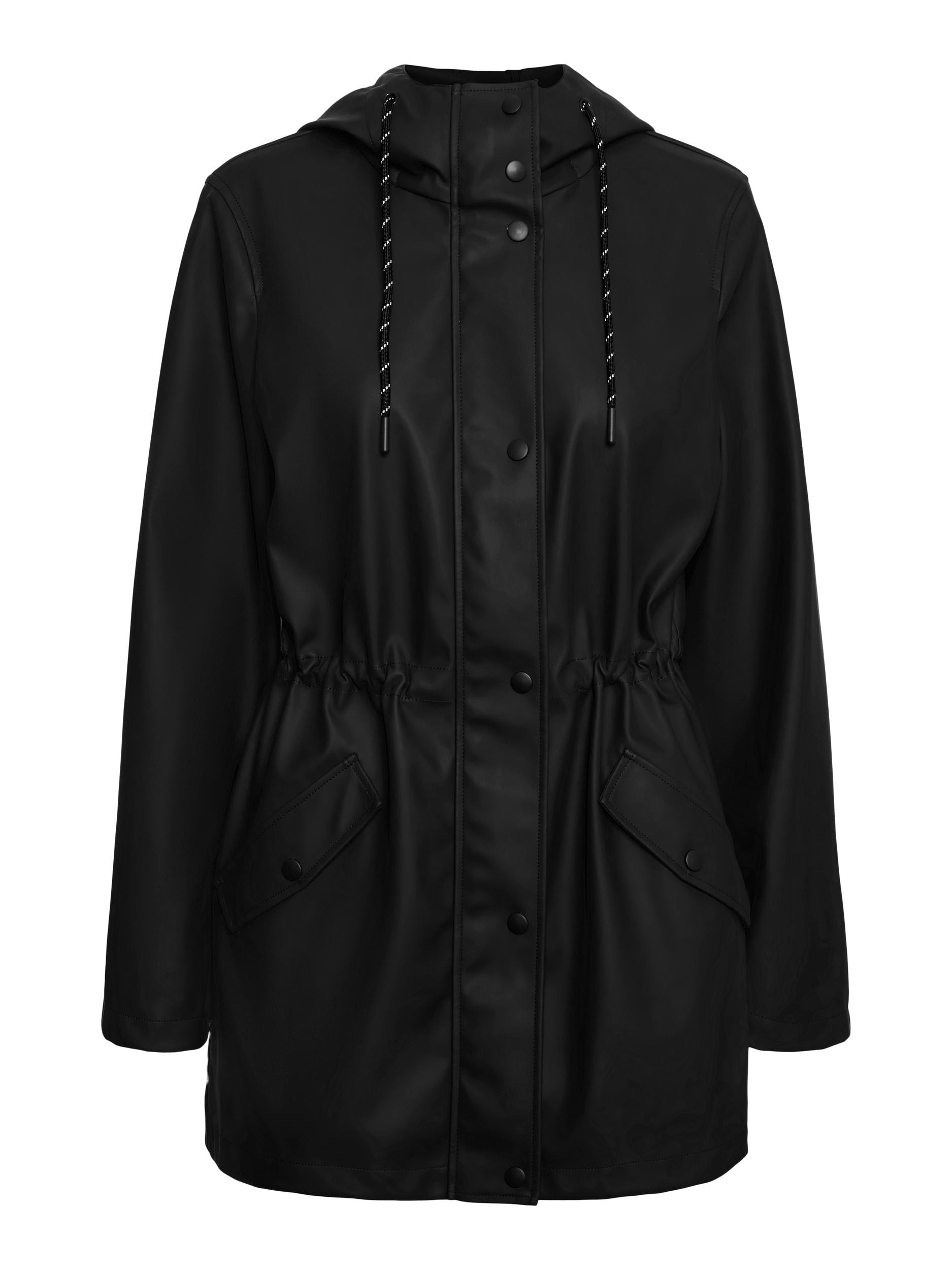 Vero Moda Curve Outdoorjacke »VMCMALOU COATED JACKET CUR NOOS« mit Kapuze