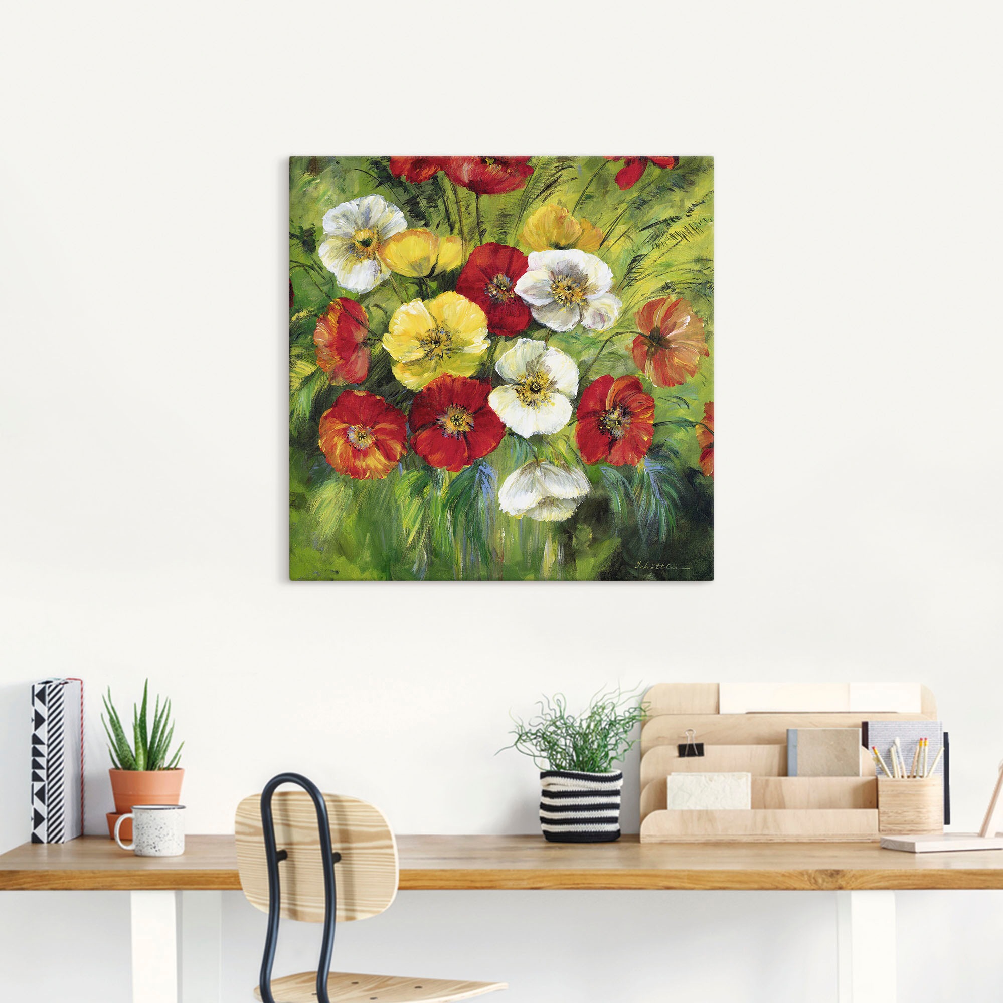 Artland Leinwandbild »Bunter Blumenstrauß« 1 Stk. tlg. auf Keilrahmen gespa günstig online kaufen