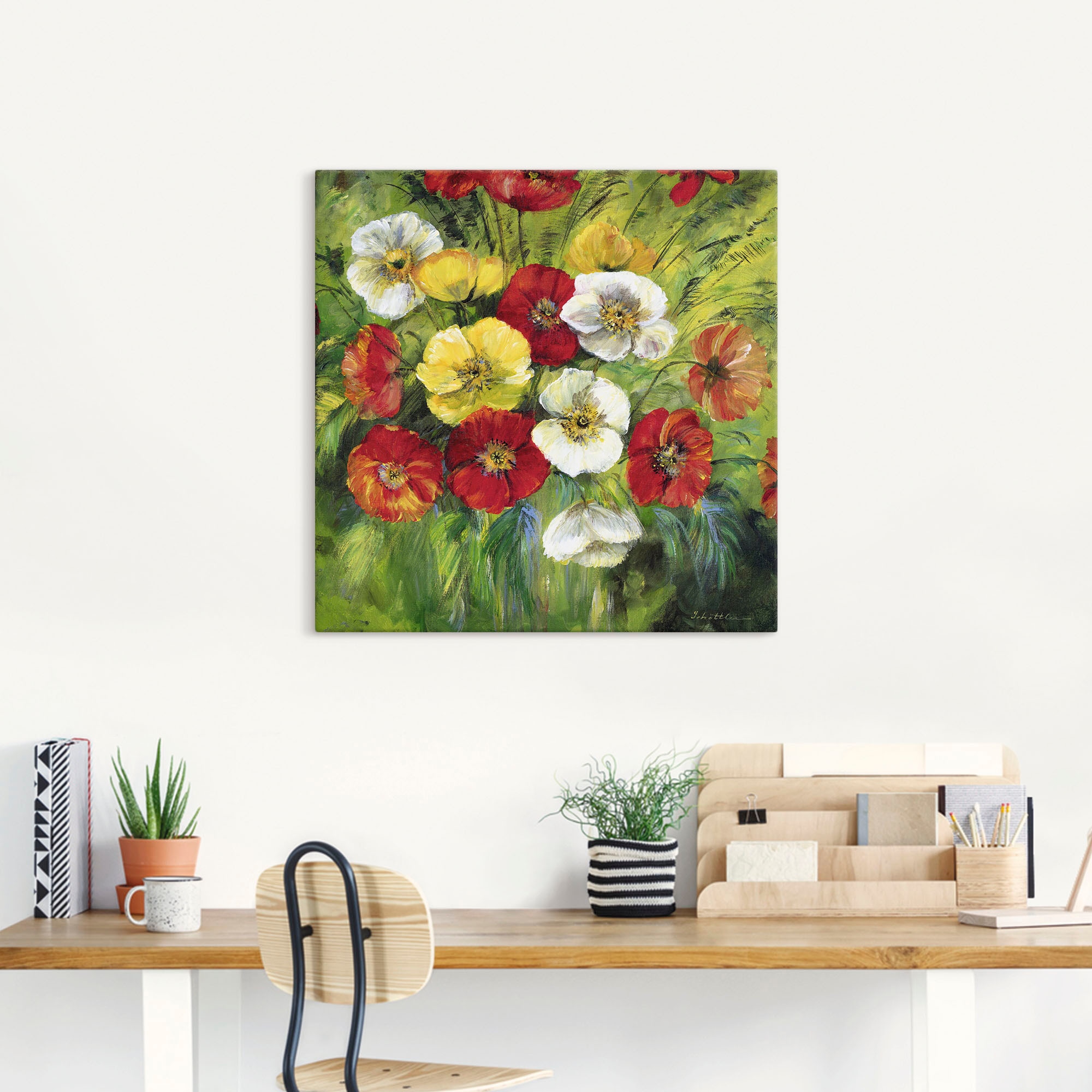 Artland Leinwandbild »Bunter Blumenstrauß«, Blumen, (1 St.), auf Keilrahmen günstig online kaufen