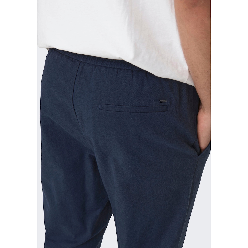 ONLY & SONS Stoffhose »ONSLINUS CROP 0007 COT LIN PNT NOOS«