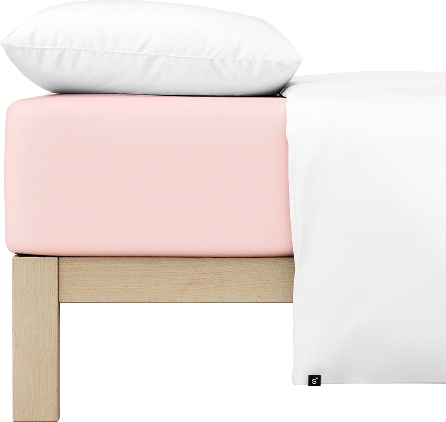 Schlafgut Spannbettlaken »PURE Bio-Baumwolle mit Elasthan, dehnbar blickdicht, straff, Bettlaken«, PREMIUM Laken für Matratzen bis 30cm Höhe, in 90x200, 140x200, 180x200