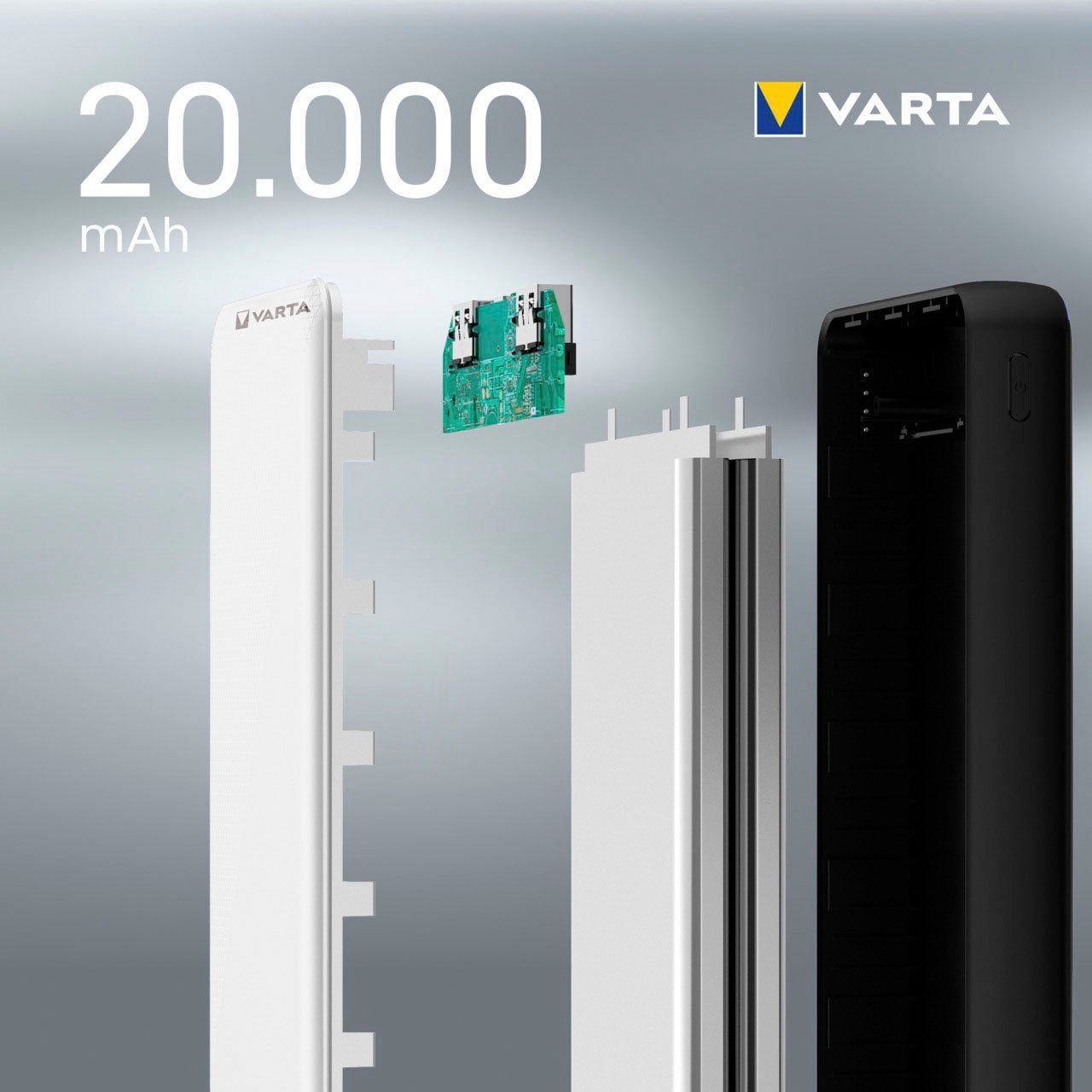 VARTA Powerbank »Power Bank V auf 20000 20000 mAh, Raten Ladekabel 3 ,7 + kaufen 20000mAh«, Energy